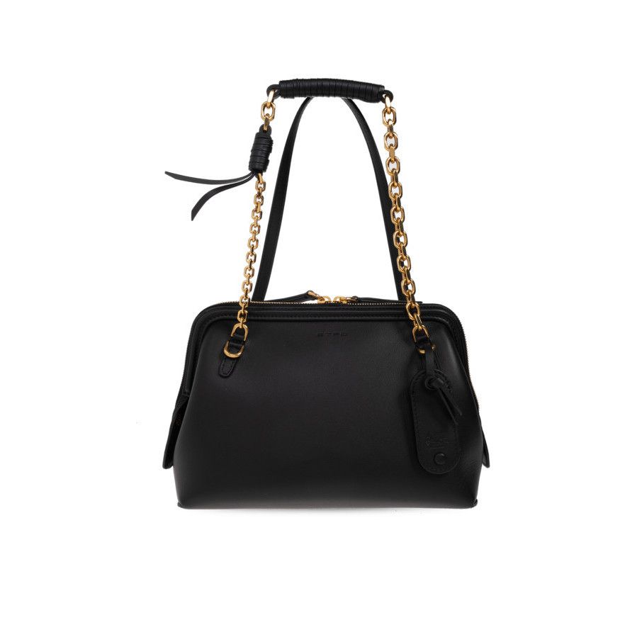 Etro ETRO Black Leather Shoulder Bag New And Authentic Size ONE SIZE - 1 Thumbnail