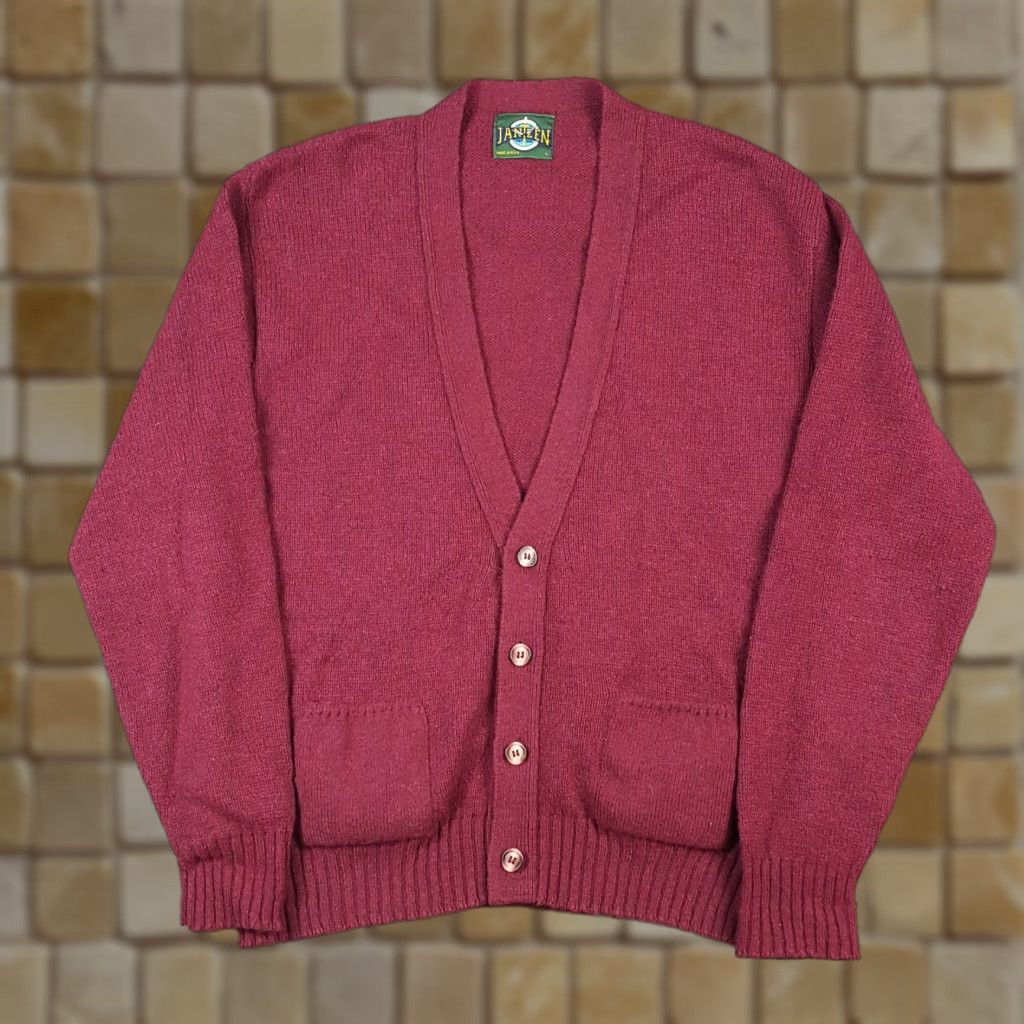 Jantzen Vintage Jantzen Men's Knitted Cardigan Sweater Size Large Casual 90s Grunge Fall Winter Size US L / EU 52-54 / 3 - 1 Thumbnail