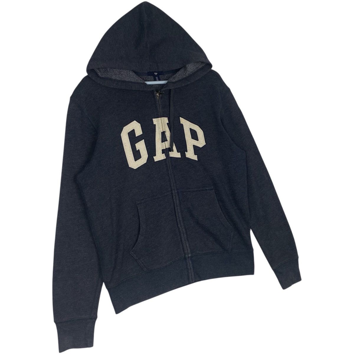 Vintage Vintage GAP Full Zipper Hoodie Sweater Black Big Logo Size M Size US M / EU 48-50 / 2 - 3 Thumbnail