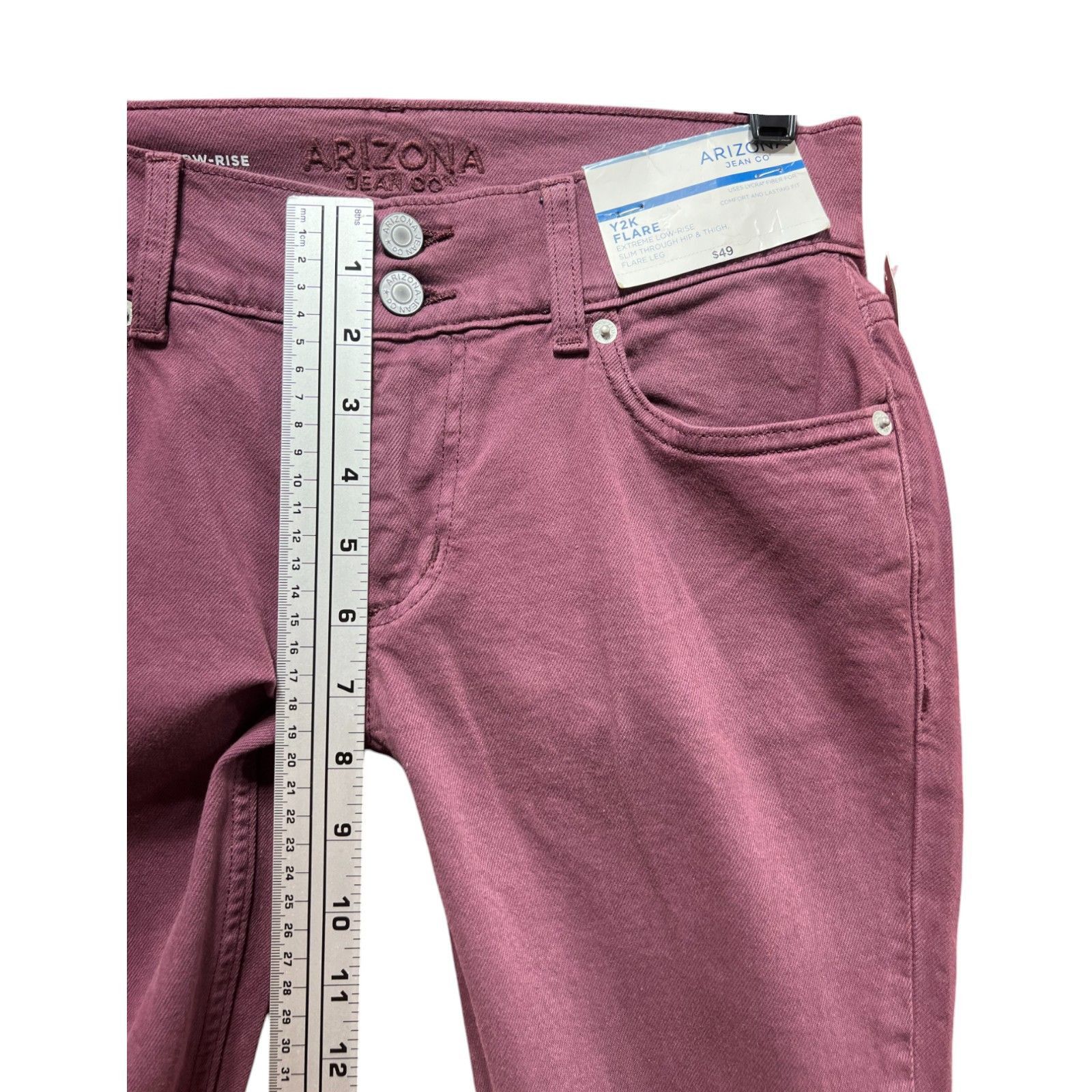 Arizona Jean Co. Arizona - Women's Extreme Low-Rise Slim Fit Flare Pants - Eg Size 28" / US 6 / IT 42 - 5 Thumbnail