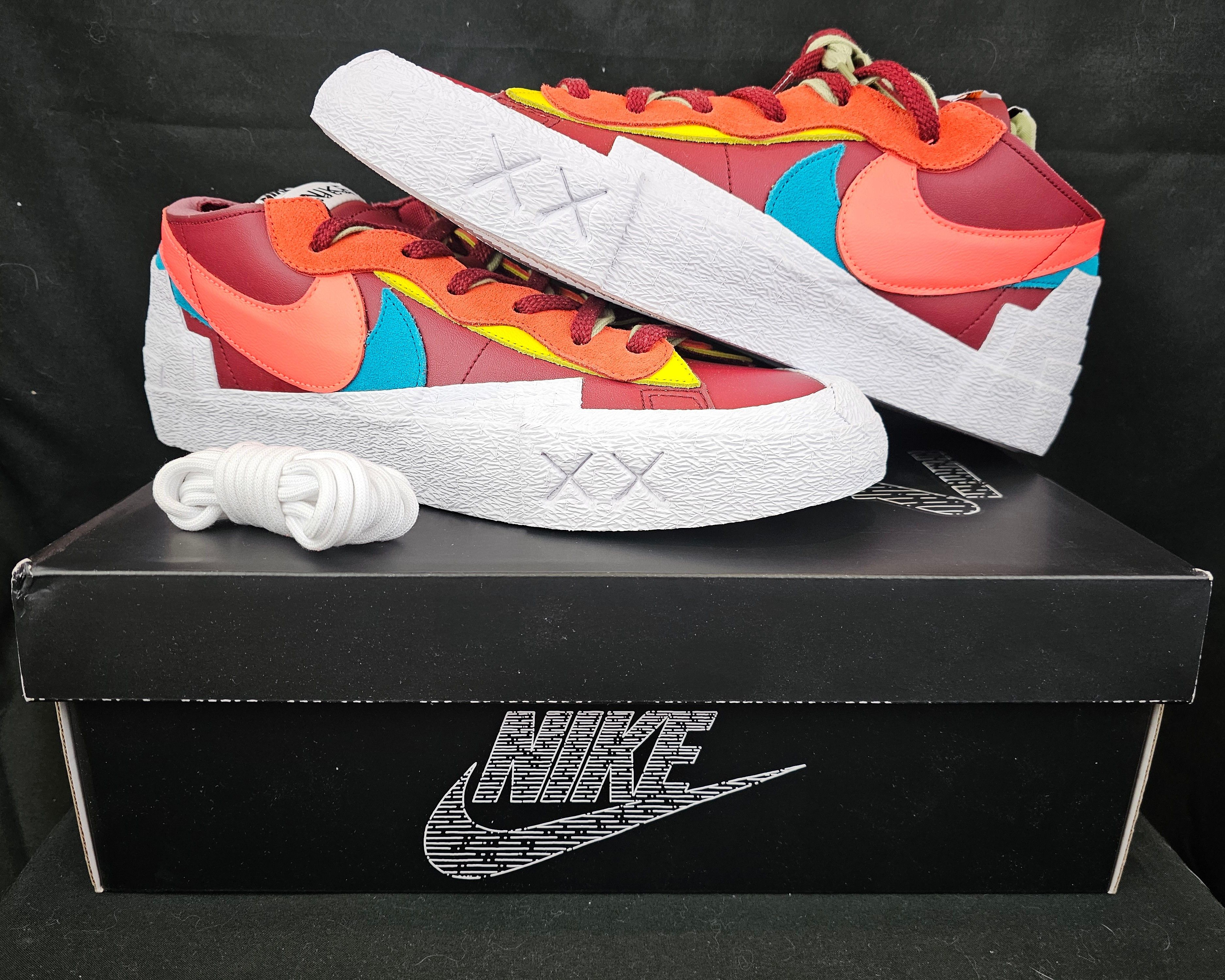 Kaws × Nike × Sacai Nike Blazer Low Sacai x KAWS Red DM7901-600 Men's BRAND NEW Size US 13 / EU 46 - 1 Thumbnail