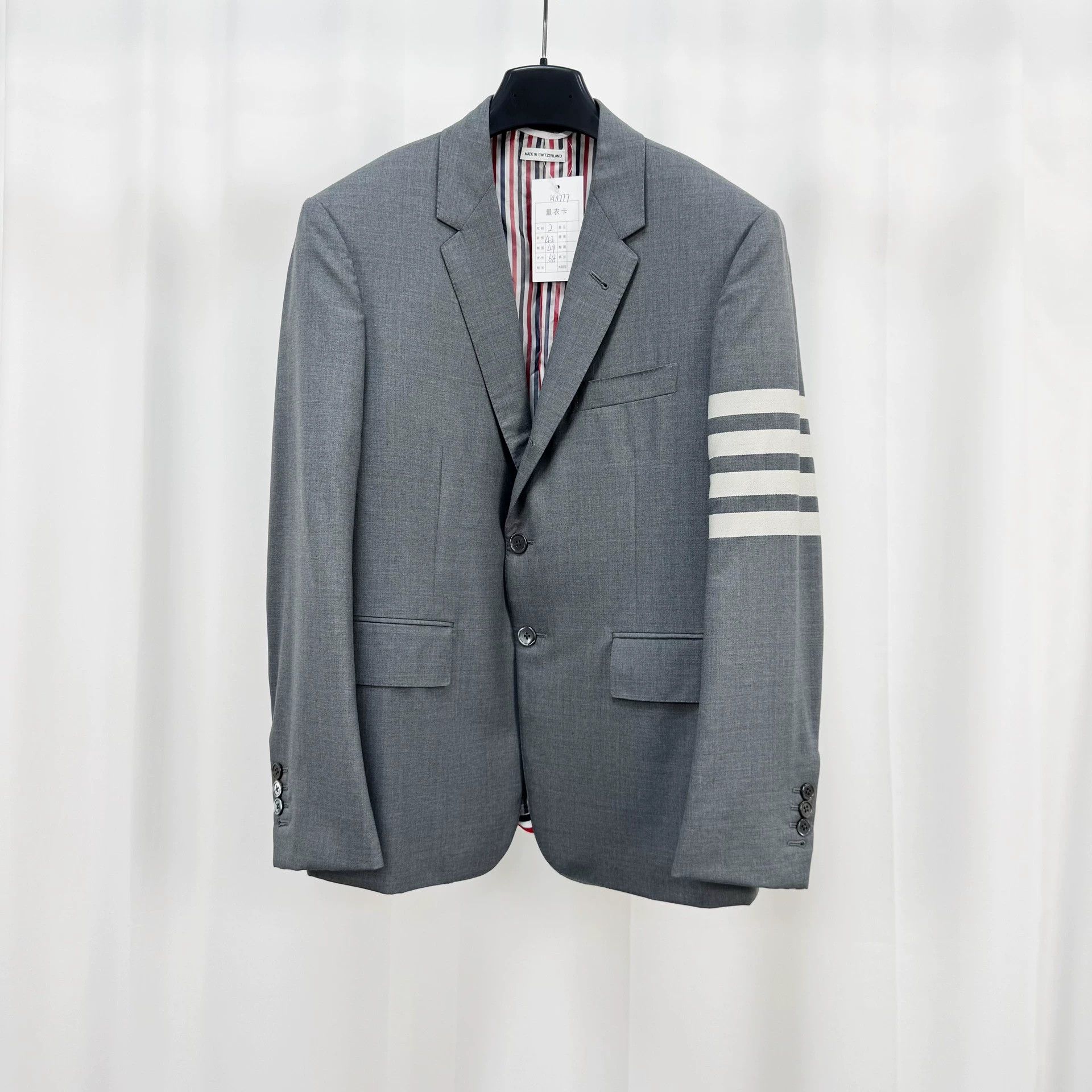 Thom Browne 4-Bar Wool Blazer Us 2 New in Gray, Men's