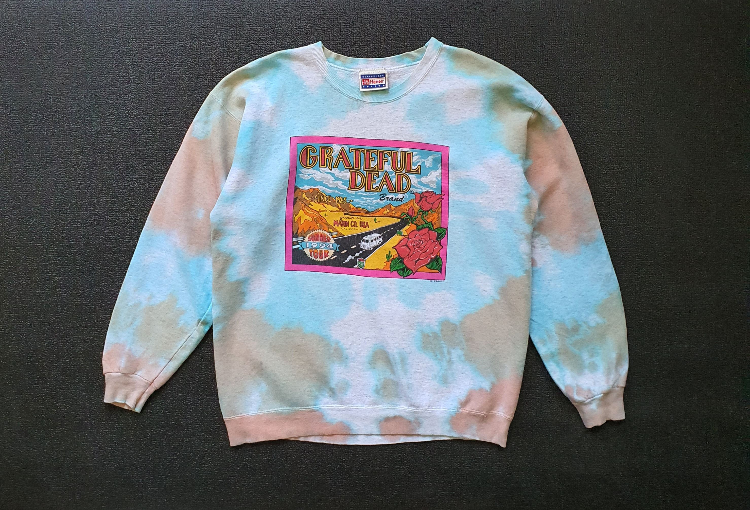 image of 1994 Grateful Dead Summer Tour Route 66 Sweatshirt Size M in Tie Dye, Men's