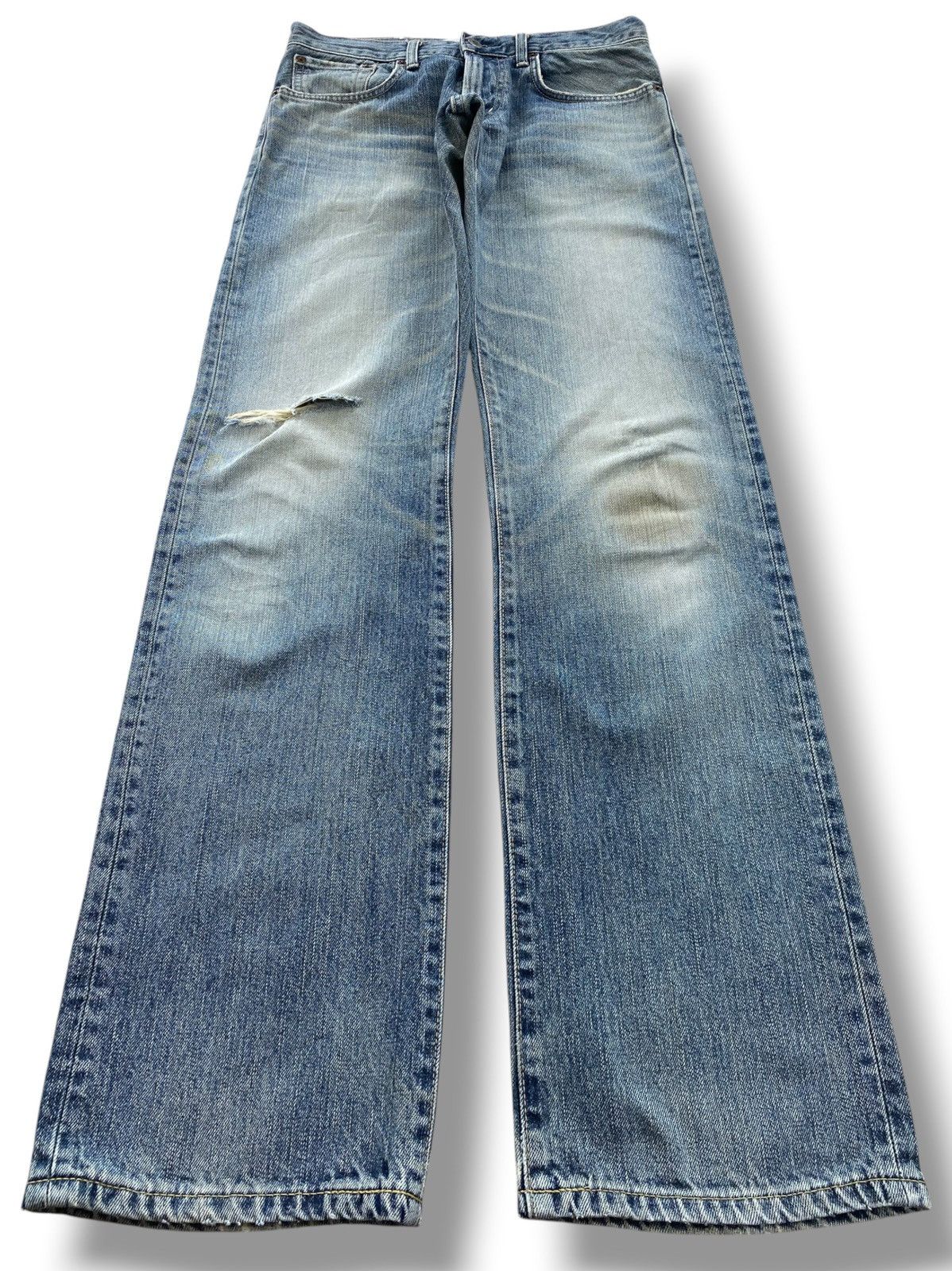 Edwin Edwin Faded Wash Whiskered Straight Leg Style Jeans Size US 30 / EU 46 - 1 Thumbnail