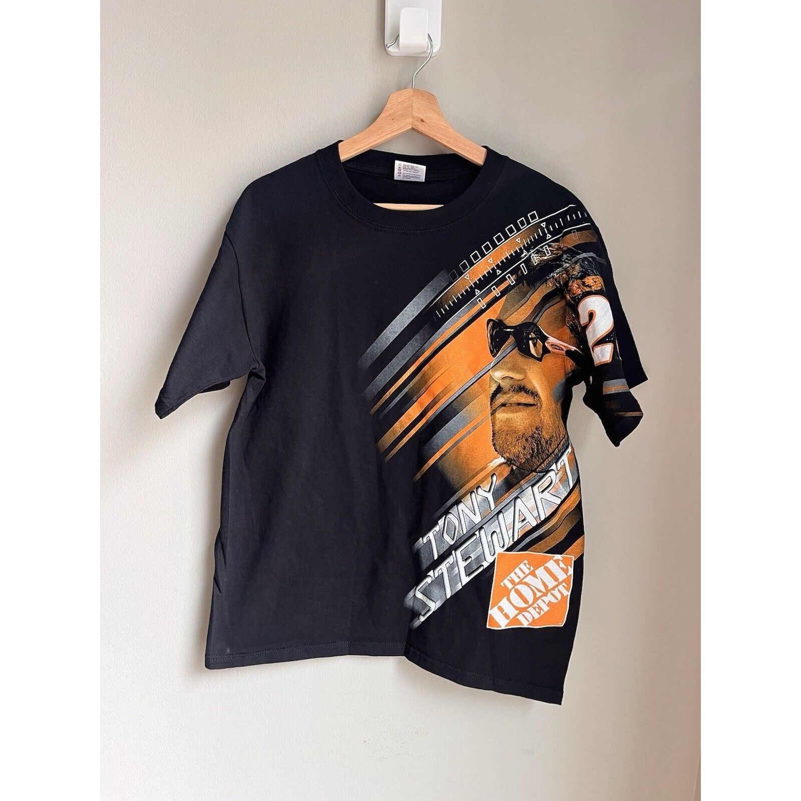 NASCAR VINTAGE NASCAR TONY STEWART #20 AOP HOME DEPOT BLACK T SHIRT Size US M / EU 48-50 / 2 - 1 Thumbnail