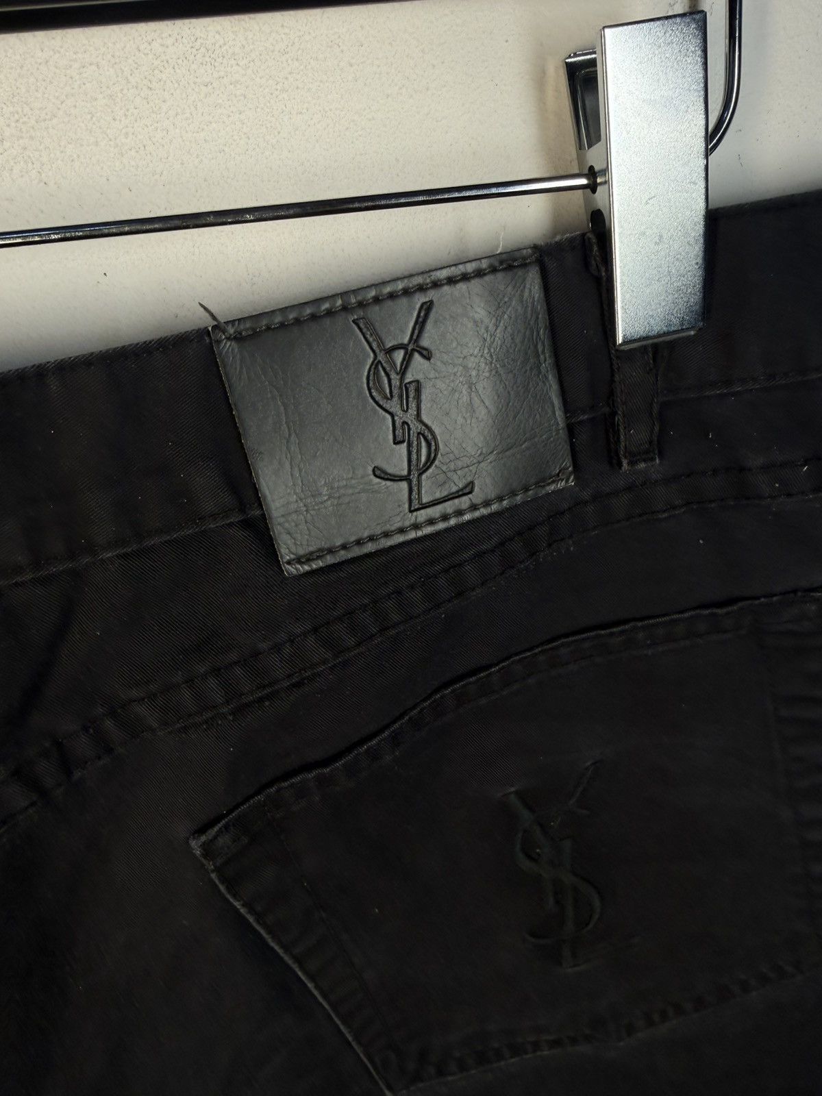 Yves Saint Laurent 36x30 YSL Jeans Black Denim Pants Casual Old Money Size US 36 / EU 52 - 15 Thumbnail