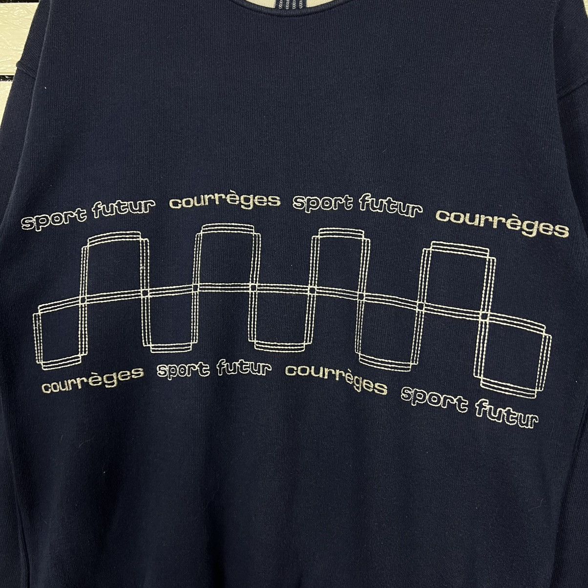 Courreges Vintage COURREGES Sport Futur Crewneck Sweatshirt #3992-C182 Size M / US 6-8 / IT 42-44 - 3 Thumbnail