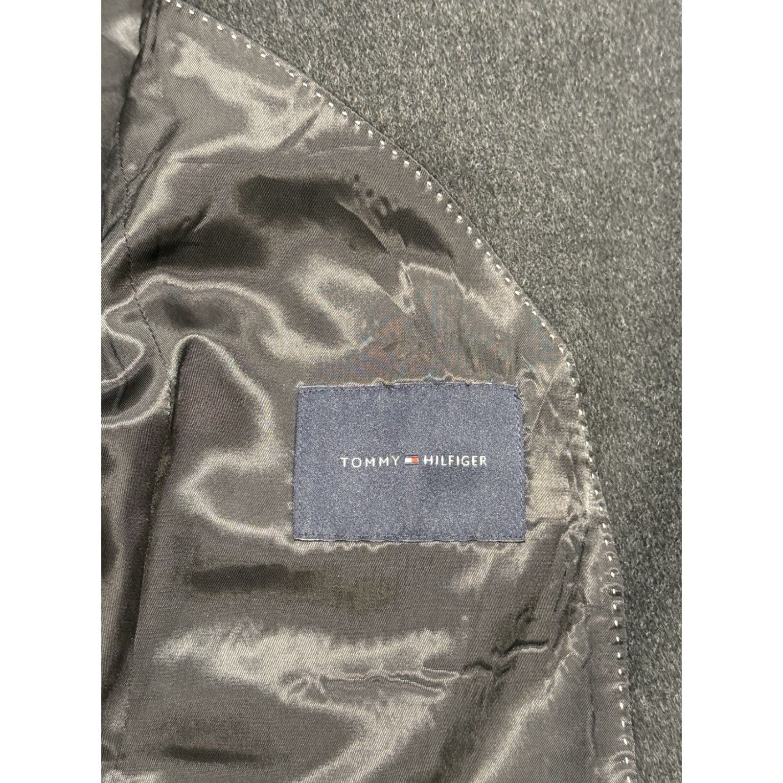 Tommy Hilfiger Tommy Hilfiger Sport Coat Men 42S Charcoal Gray Wool Silk Cashmere Blazer Jacket Size 42R - 2 Thumbnail