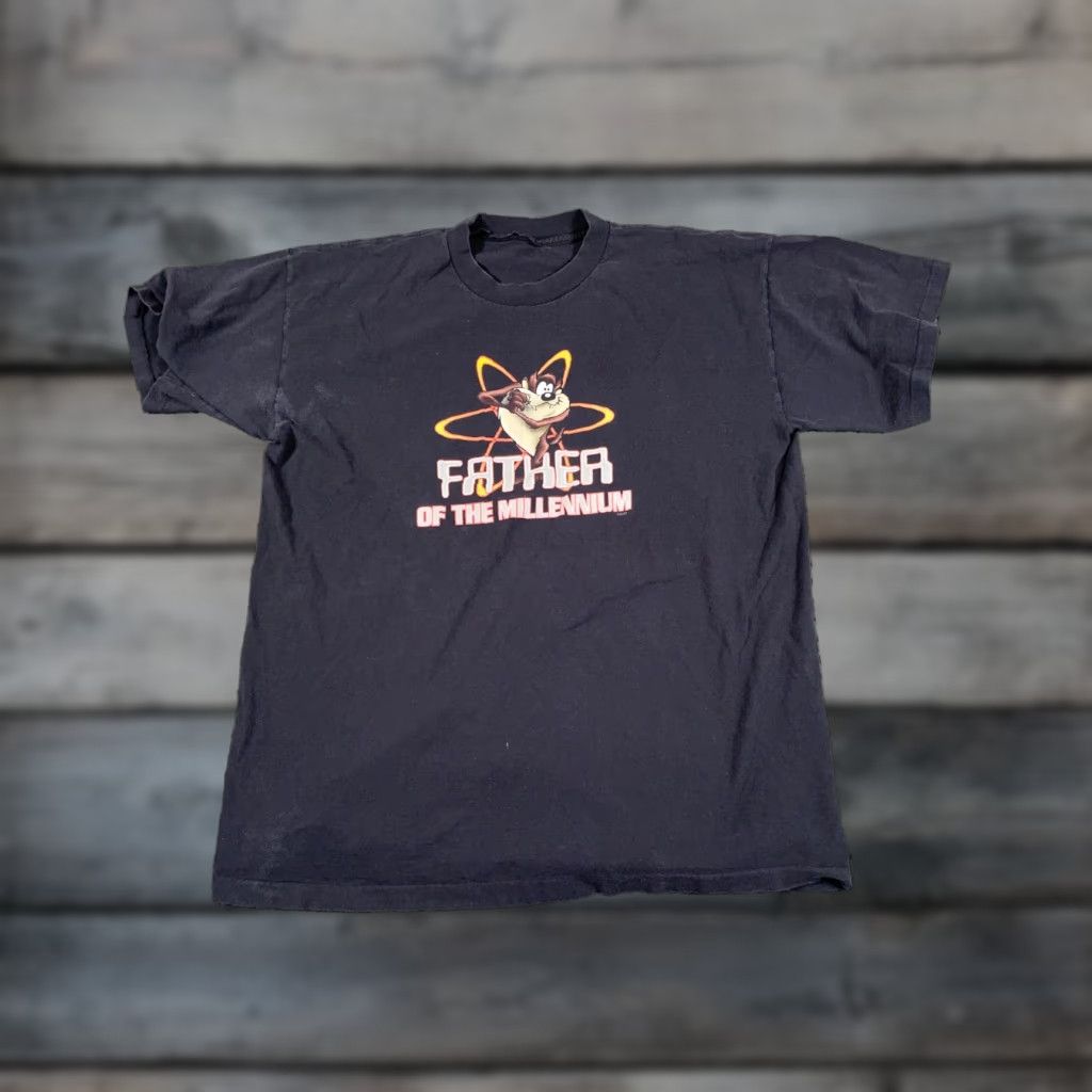 Vintage VINTAGE Looney Tunes Tasmanian Devil T-Shirt Graphic Tee Adult XL Black 90s Cartoon Mens Size US XL / EU 56 / 4 - 1 Thumbnail