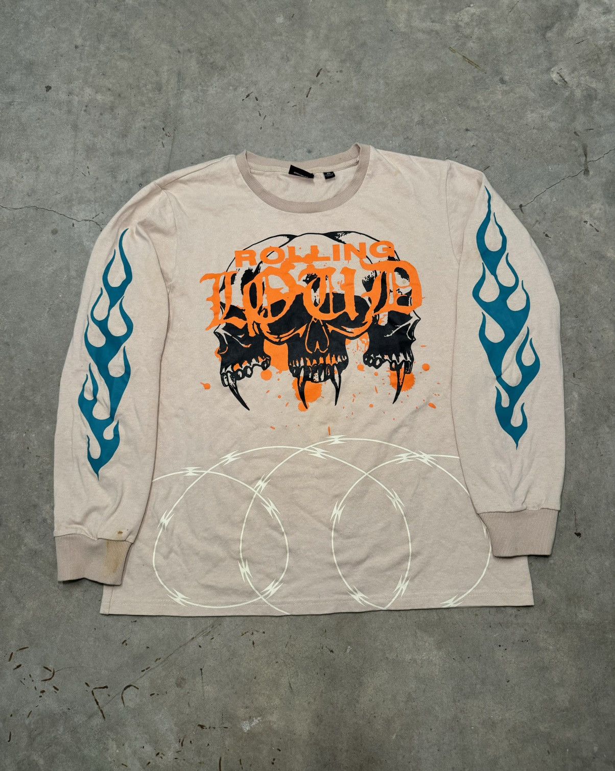 Other Rolling Loud y2k Heavy Metal Grunge Flame Sleeve Skull Rare Size US XL / EU 56 / 4 - 1 Thumbnail