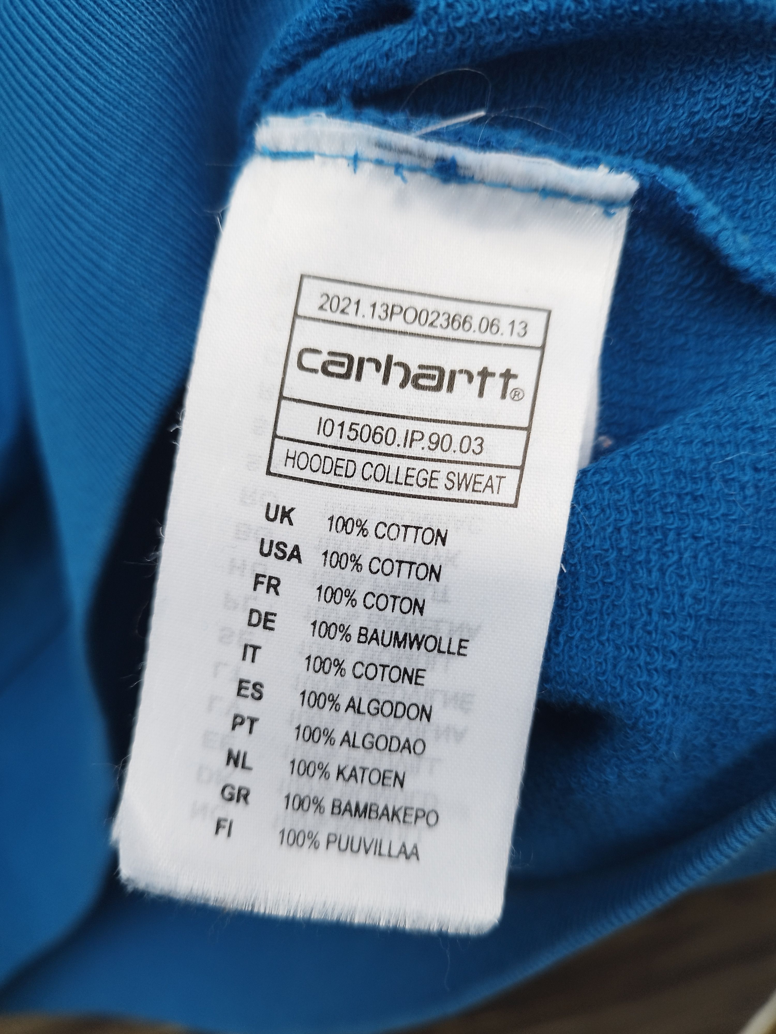 Carhartt Retro Carhartt Arch Logo hoodie | Bright Blue Pullover Size US M / EU 48-50 / 2 - 11 Thumbnail