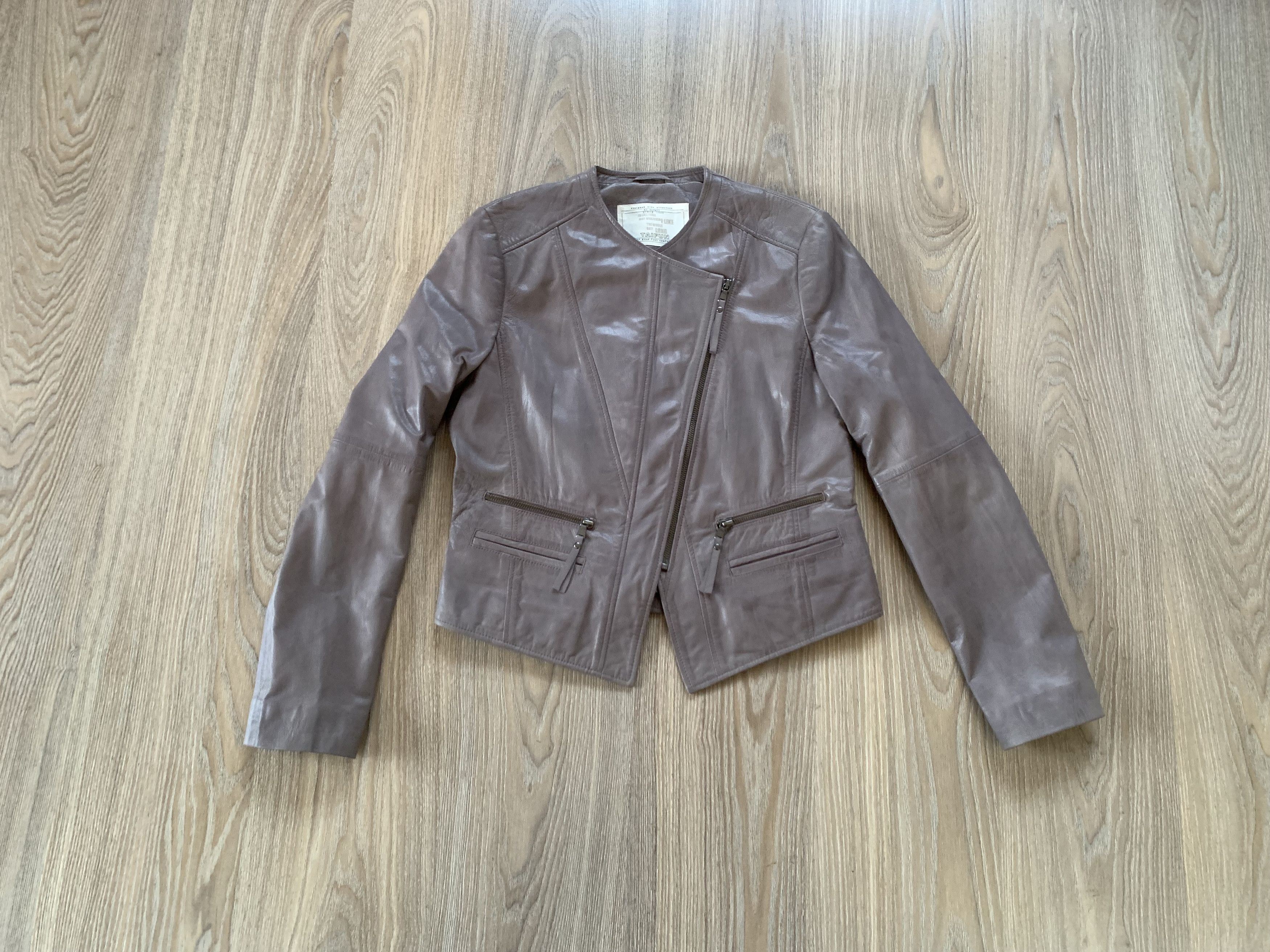 Other Taifun Women's Asymmetrical Soft Leather Biker Jacket Size M / US 6-8 / IT 42-44 - 12 Thumbnail