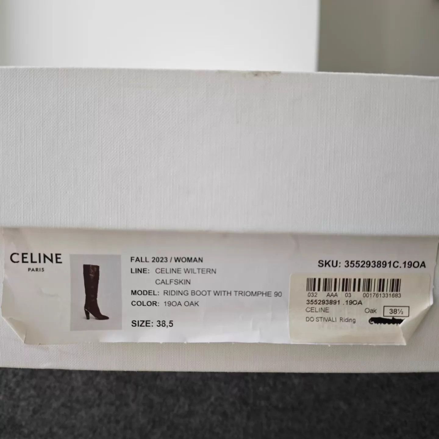 Celine Celine TRIOMPHE CELINE WILTERN Knee Boot 38.5 New Size US 8 / IT 38 - 9 Thumbnail