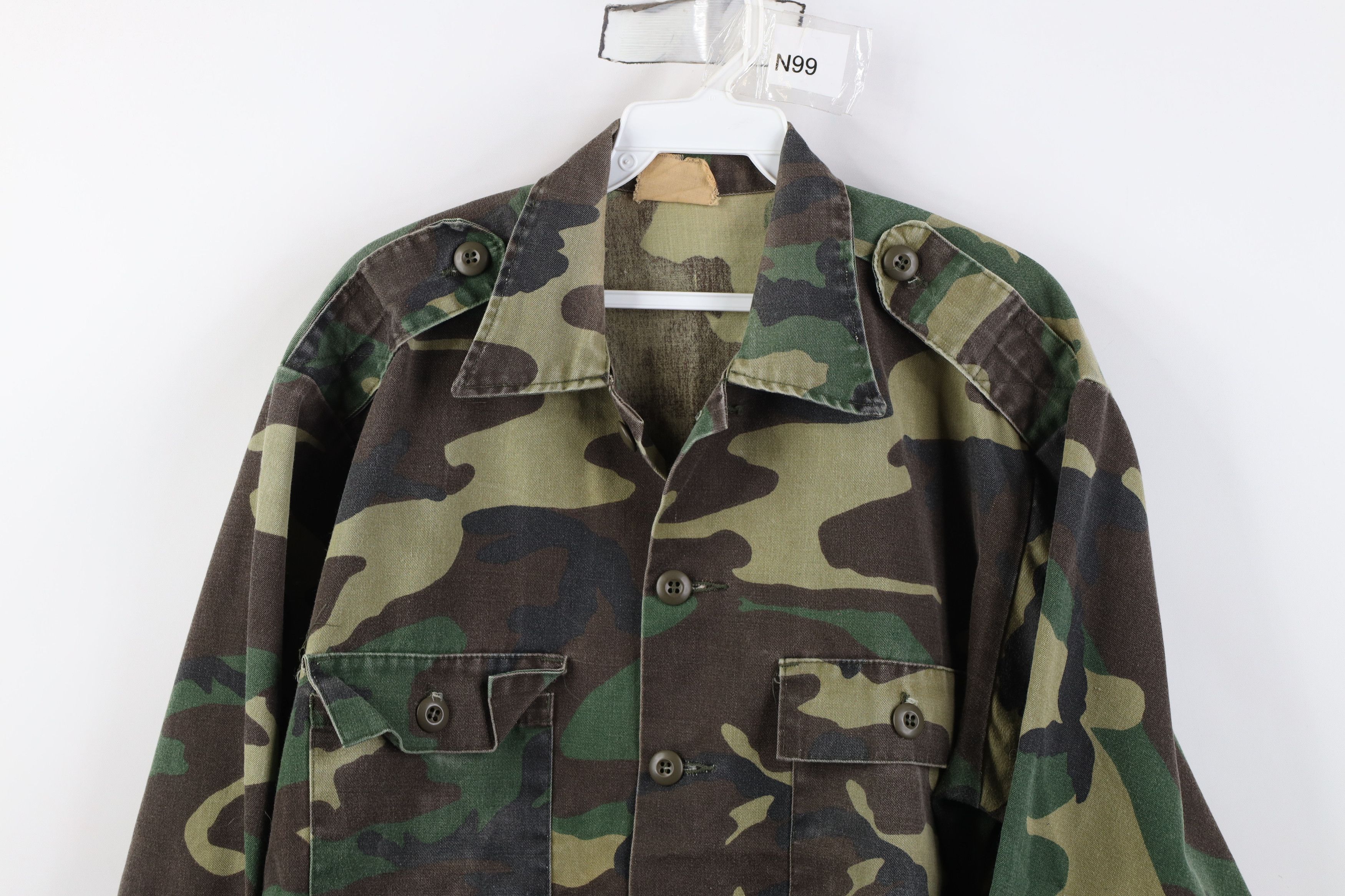 Vintage Vintage 70s Military Camouflage Combat Field Shirt Jacket Size US L / EU 52-54 / 3 - 2 Thumbnail