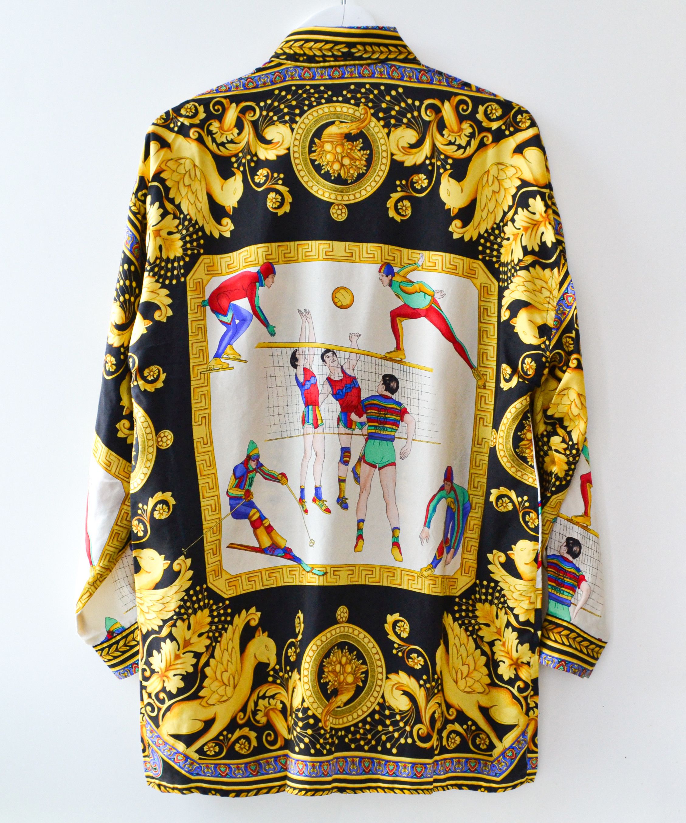 Versace VERSACE Shirt Silk Long Sleeve Baroque Printed Vintage Size US S / EU 44-46 / 1 - 2 Thumbnail
