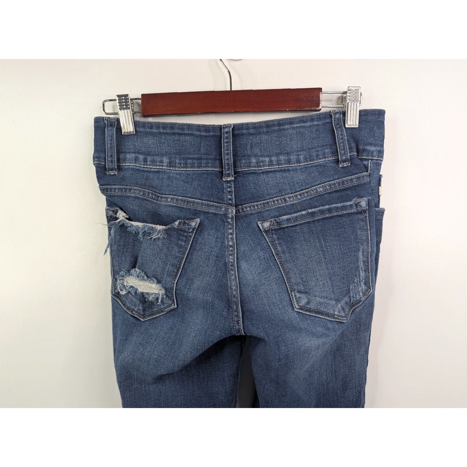 Vintage VINTAGE KanCan Estilo Straight Leg Denim Jeans Distressed Raw Hem Women's Size 27 Size 27" / US 4 / IT 40 - 6 Thumbnail