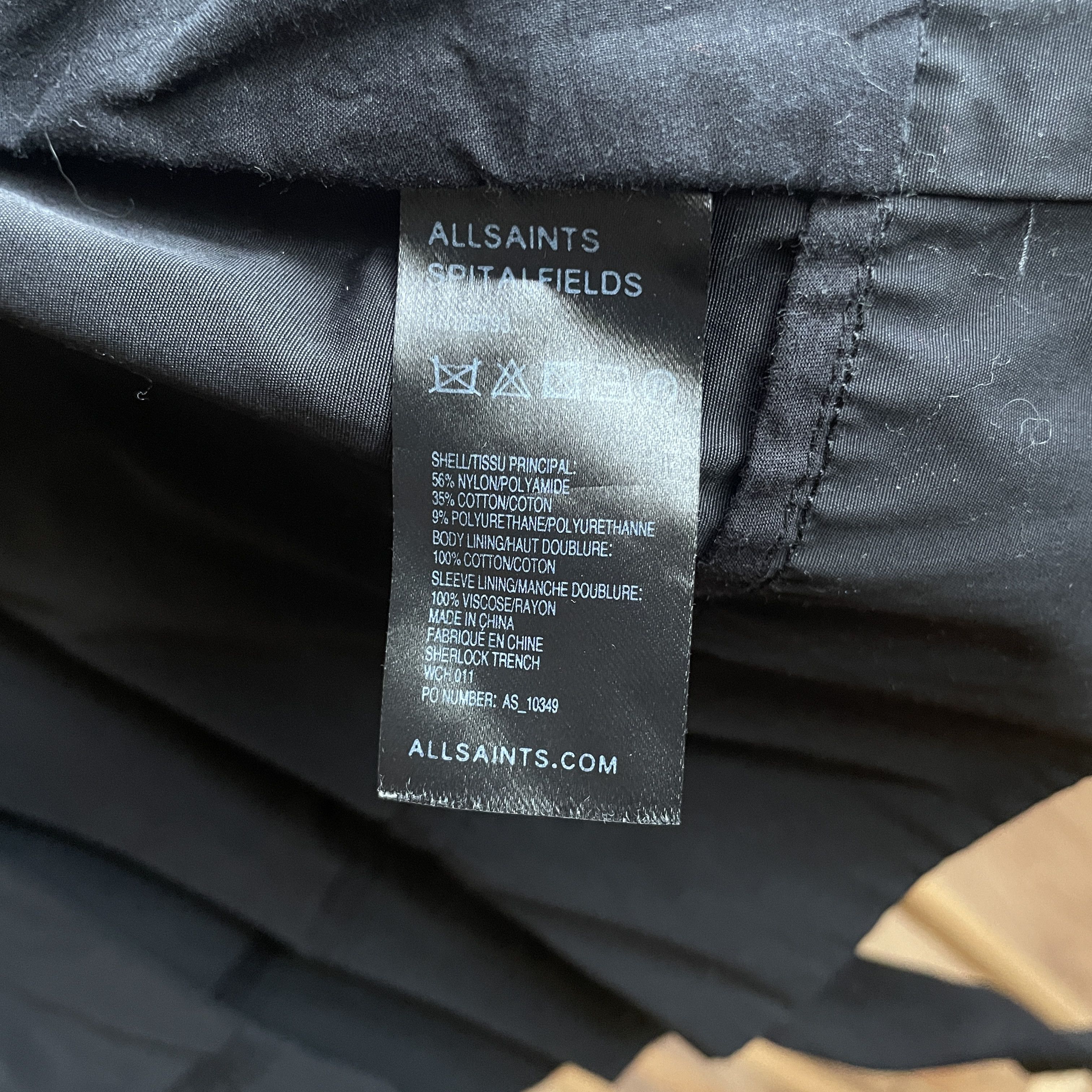 Allsaints Allsaints Womens Sherlock Nylon Double Breasted Trench Coat Size M / US 6-8 / IT 42-44 - 12 Thumbnail