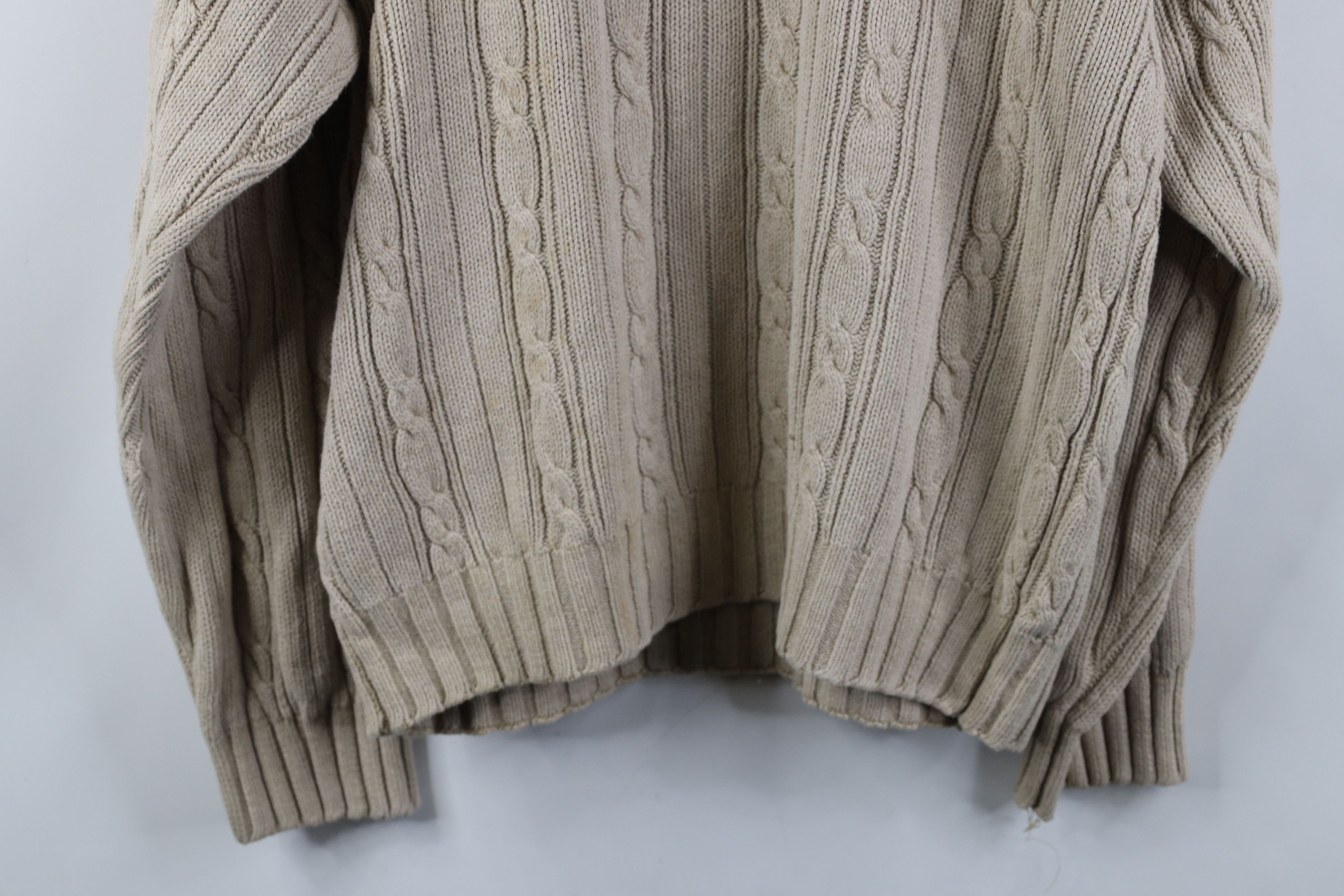 Tommy Hilfiger Vintage 90s Tommy Hilfiger Cable Knit Fisherman Sweater Size US L / EU 52-54 / 3 - 10 Thumbnail