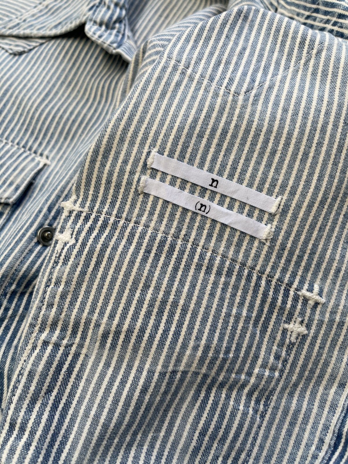 Number (N)ine Number (N)ine S08-NNS001C Zippo Hickory Denim Shirt Size US S / EU 44-46 / 1 - 21 Thumbnail