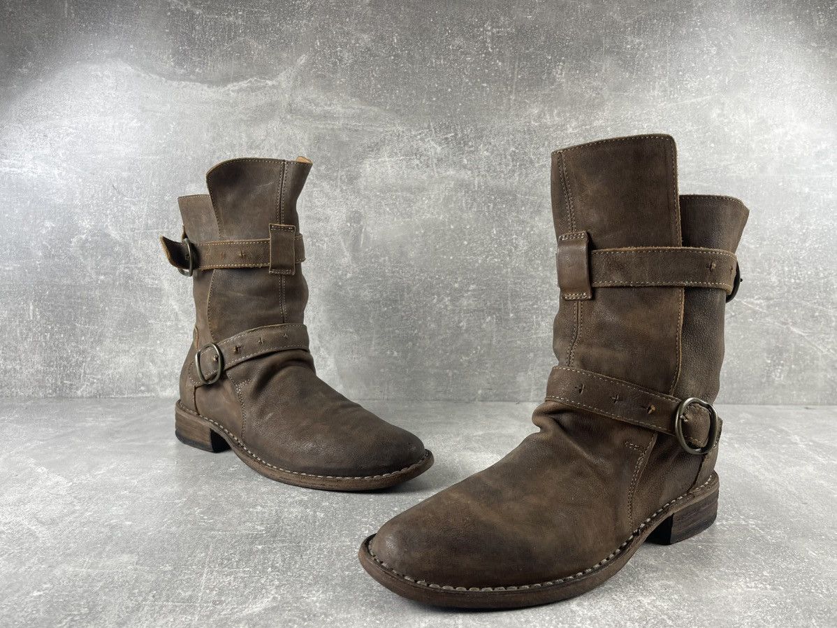 Fiorentini + Baker Fiorentini + Baker Leather Engineer Belted Brown Boots Size US 7 / IT 37 - 4 Thumbnail