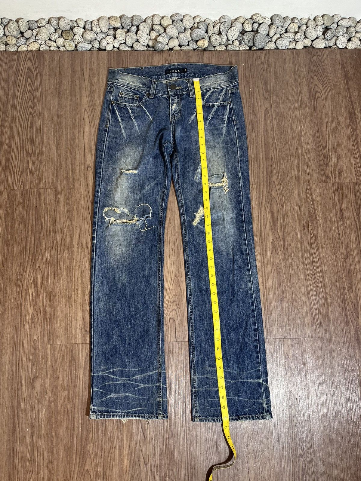 GOSTAR DE FUGA FUGA japan distressed clawmark lightning wash denim Size US 33 - 17 Thumbnail