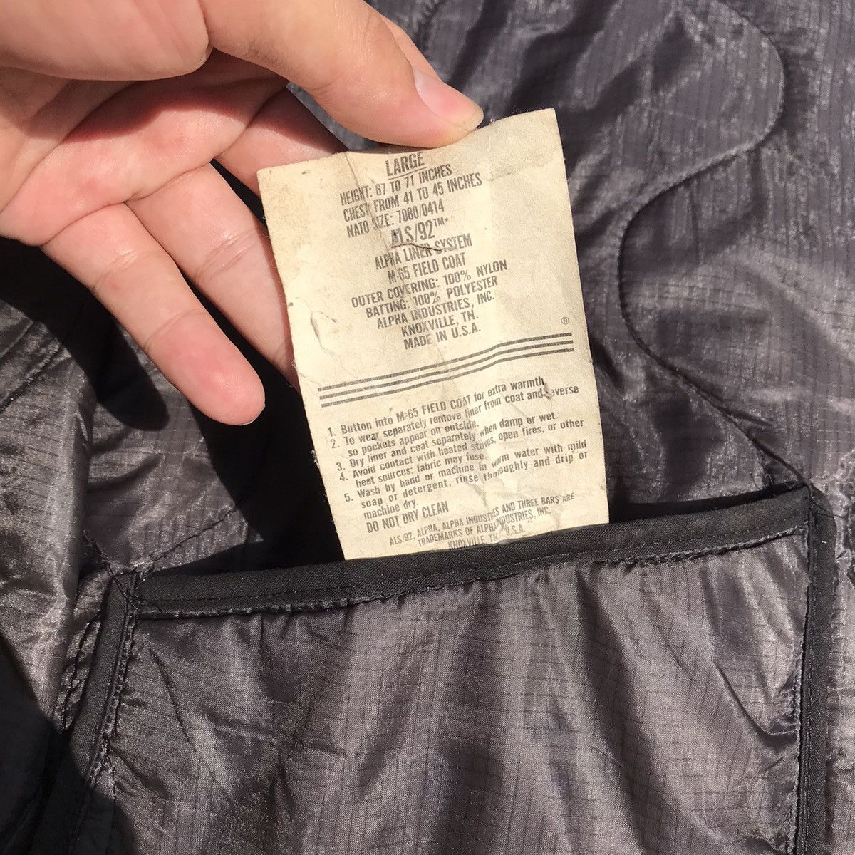Alpha Industries vintage Alpha Industries Bomber 2way Liner alpha liner syste Size US XL / EU 56 / 4 - 3 Thumbnail
