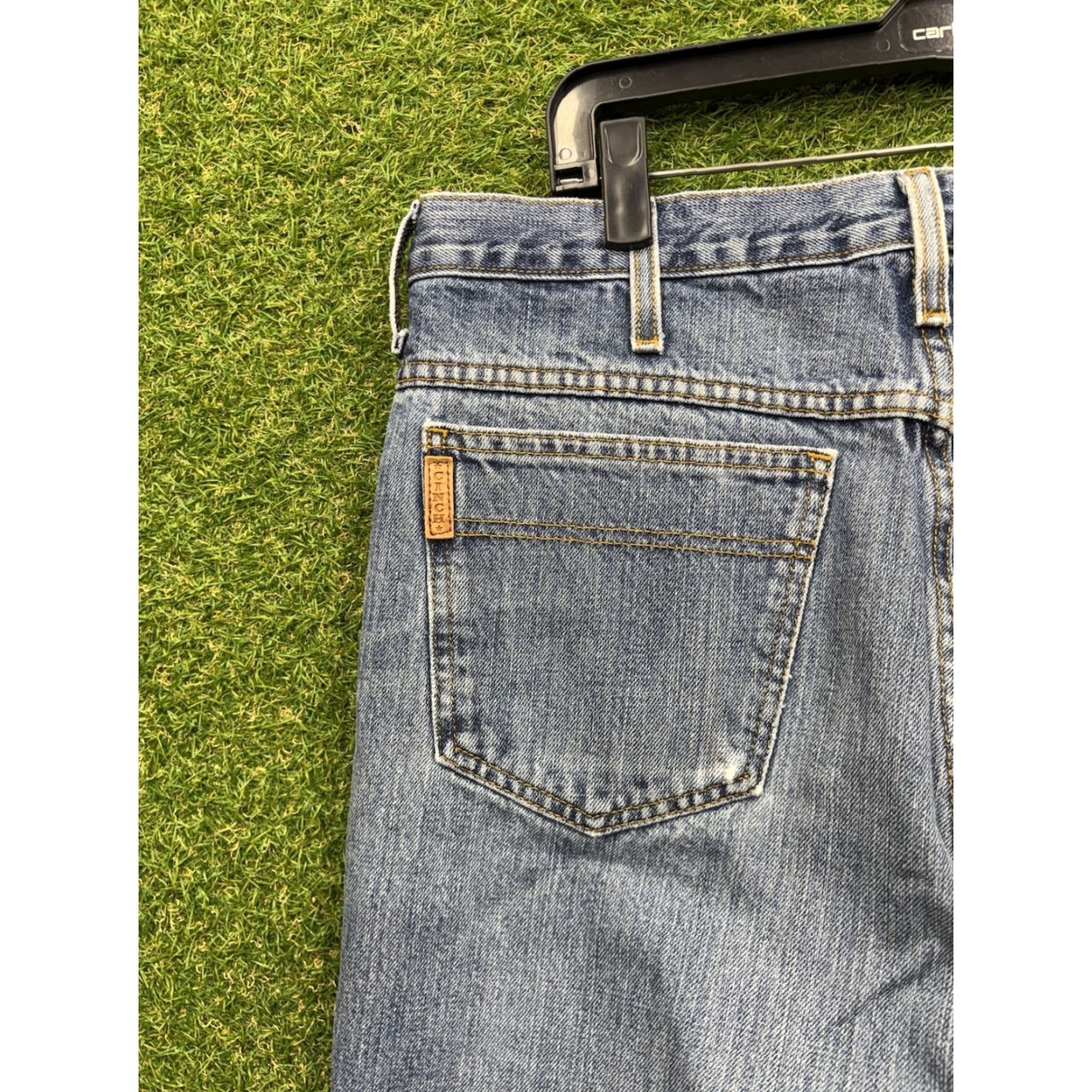 Vintage Cinch Jeans Mens 35x34 Relaxed Fit Boot Blue Brown Label Denim #0799 Workwear Jeans Size US 35 - 6 Thumbnail