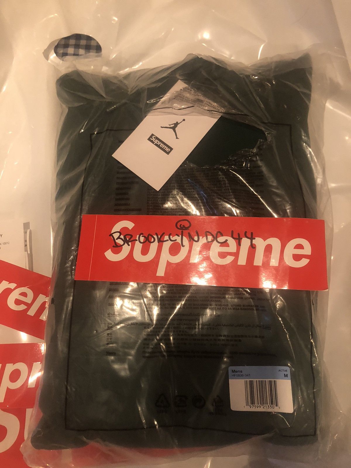Supreme Fw24 Supreme Jordan Green Hooded sweatshirt Medium Size US M / EU 48-50 / 2 - 1 Thumbnail