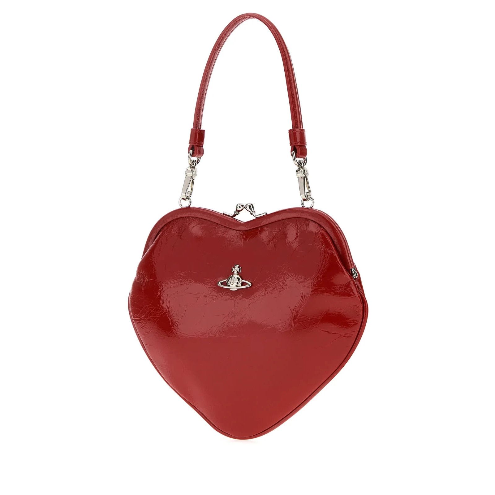Vivienne Westwood VIVIENNE WESTWOOD Red Leather Belle Heart Frame Handbag New Size ONE SIZE - 2 Thumbnail