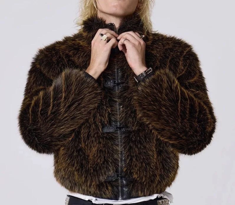 Jaded London Jaded London Brown Mendoza Faux Fur Jacket Size US XL / EU 56 / 4 - 6 Thumbnail