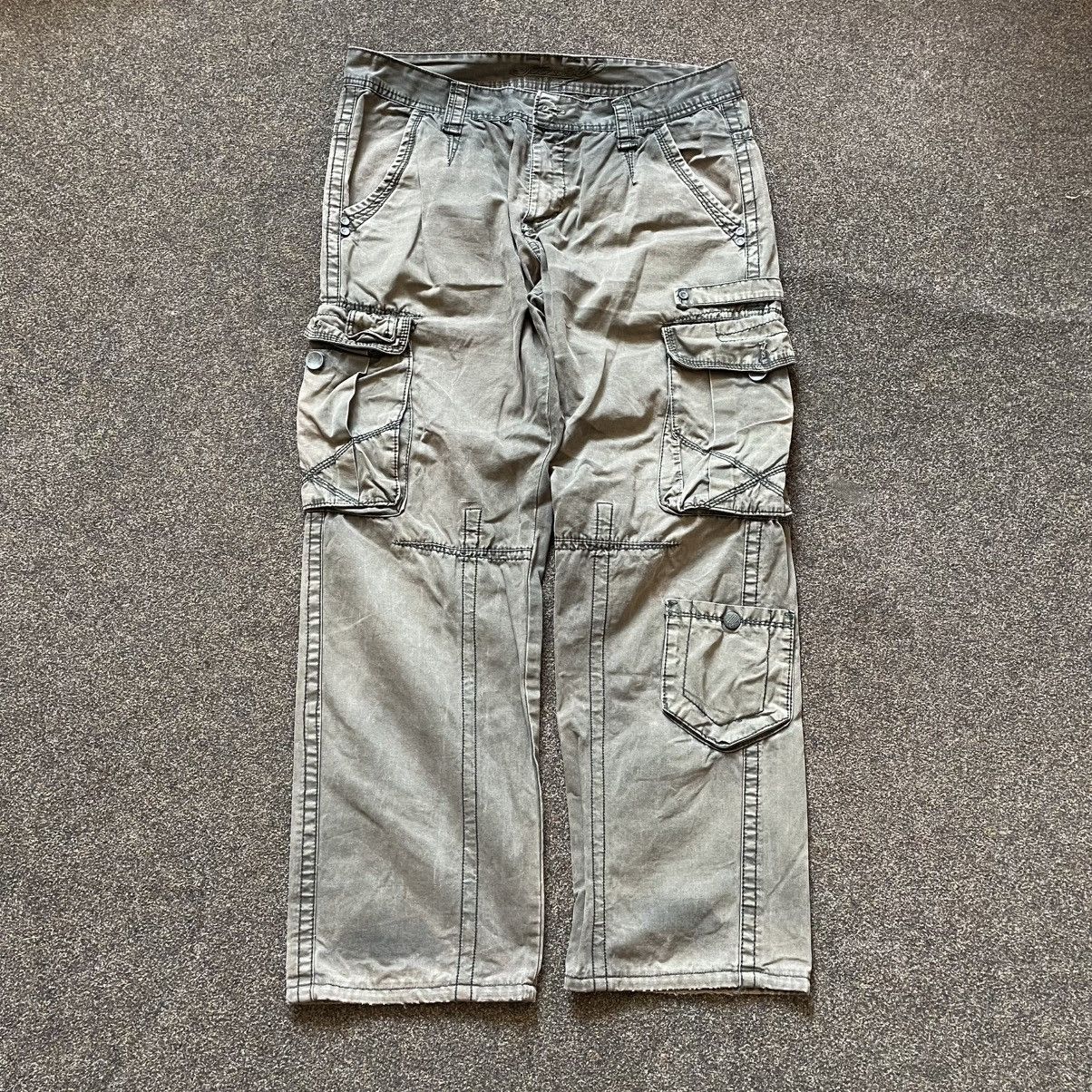 Vintage Vintage Y2K Baggy Cargo Pants Distressed Workwear Tan 36 Size US 36 / EU 52 - 1 Thumbnail