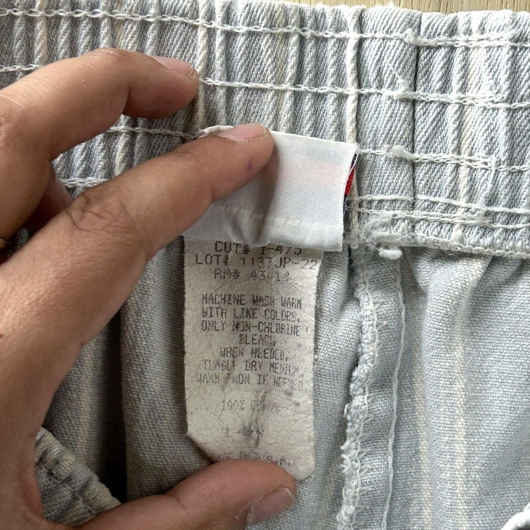 Vintage VINTAGE Fancy Props Sweatpants Womens Small Gray Stripe Elastic Waist USA Pants Size 28" / US 6 / IT 42 - 3 Thumbnail