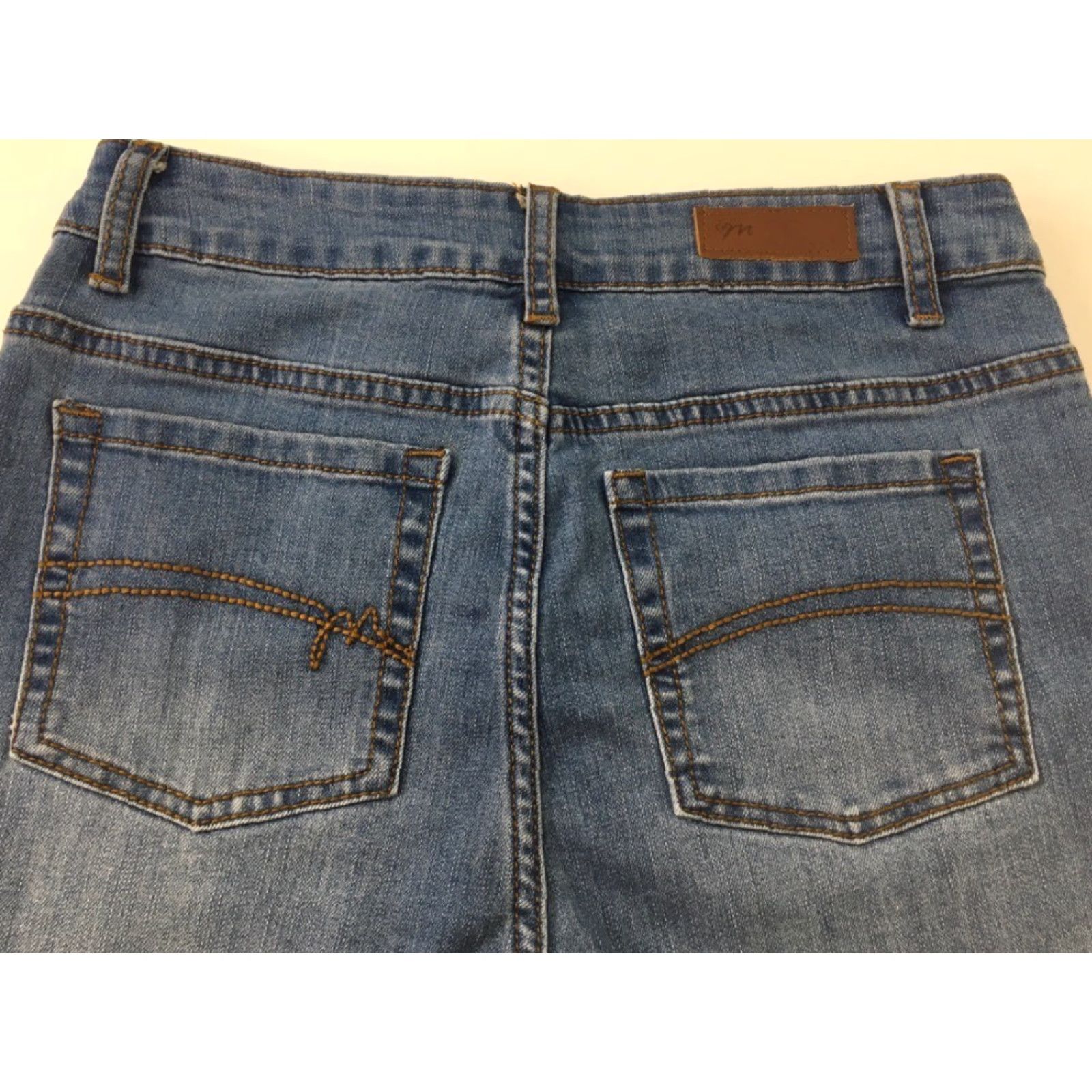 Vintage Maddie Jeans Womens Juniors 7 Blue Skinny Denim High Rise Distressed Pocket Size 28" / US 6 / IT 42 - 3 Thumbnail