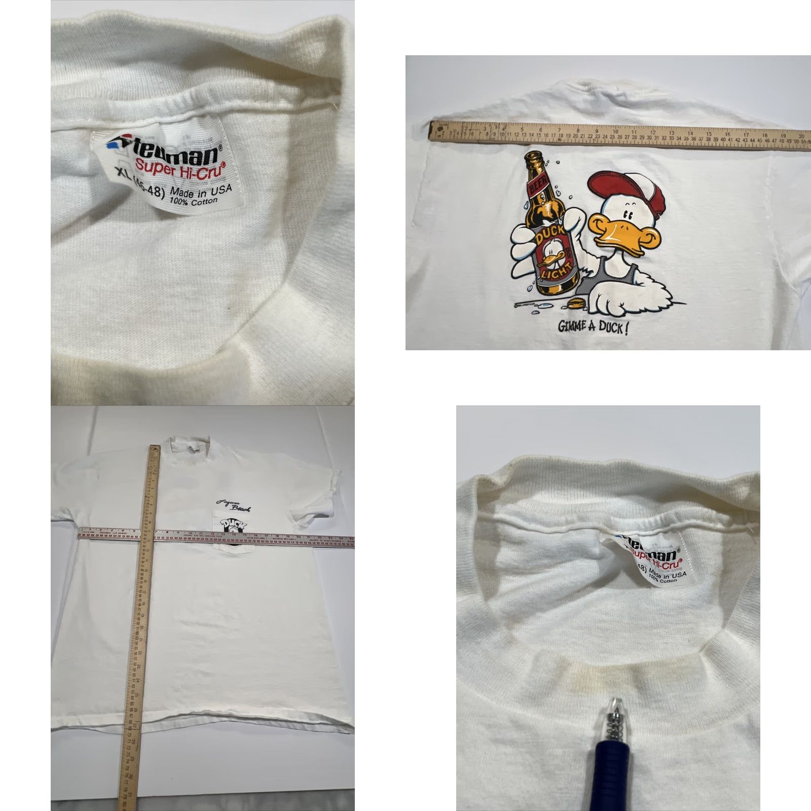 Vintage VINTAGE Duck Light Beer Graphic T Shirt Men XL Single Stitch 1986 Lifestyles Size US XL / EU 56 / 4 - 8 Thumbnail