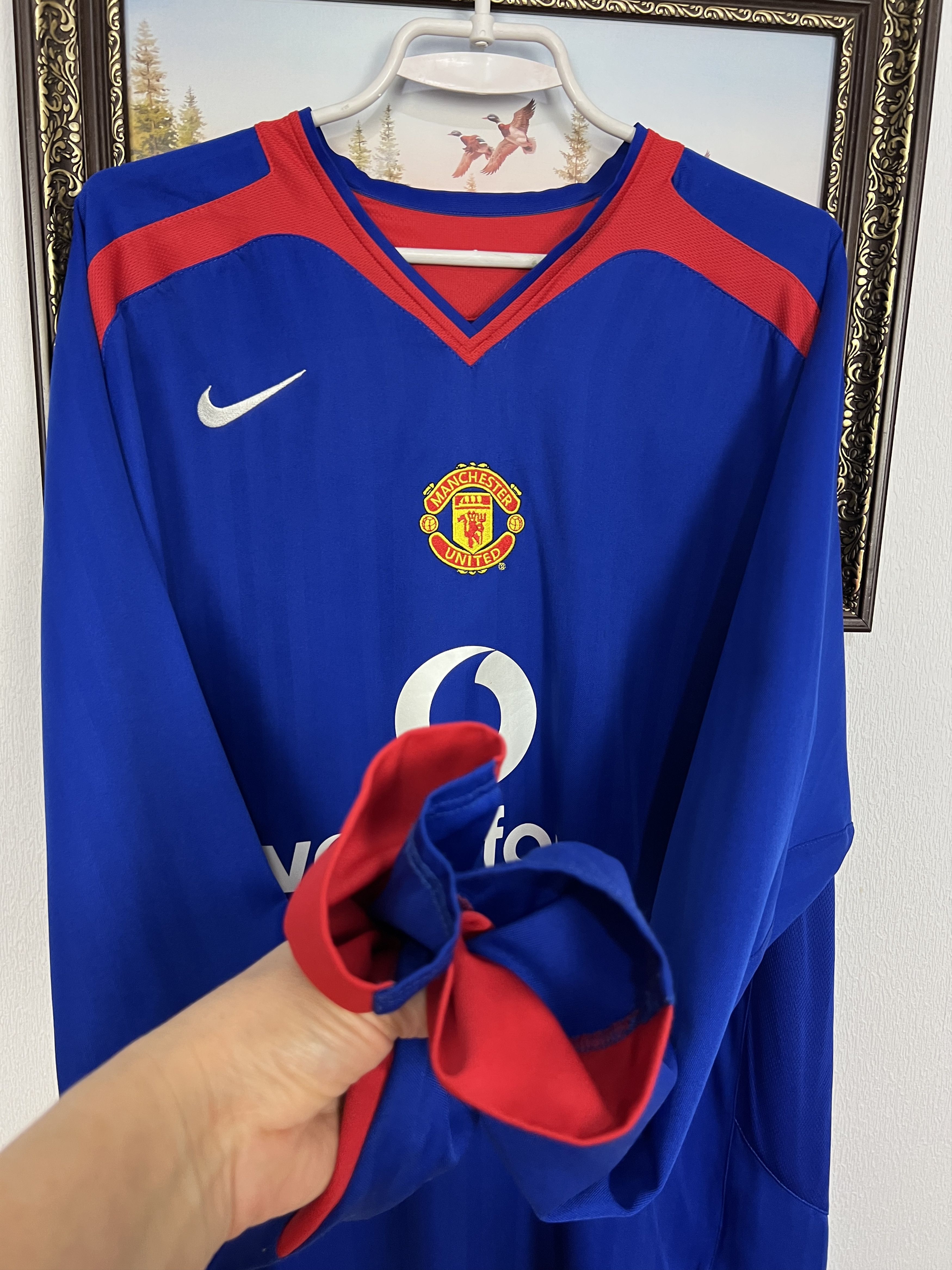 Nike Manchester United football shirt Soccer Long Sleeve Jersey Size US XXL / EU 58 / 5 - 4 Thumbnail