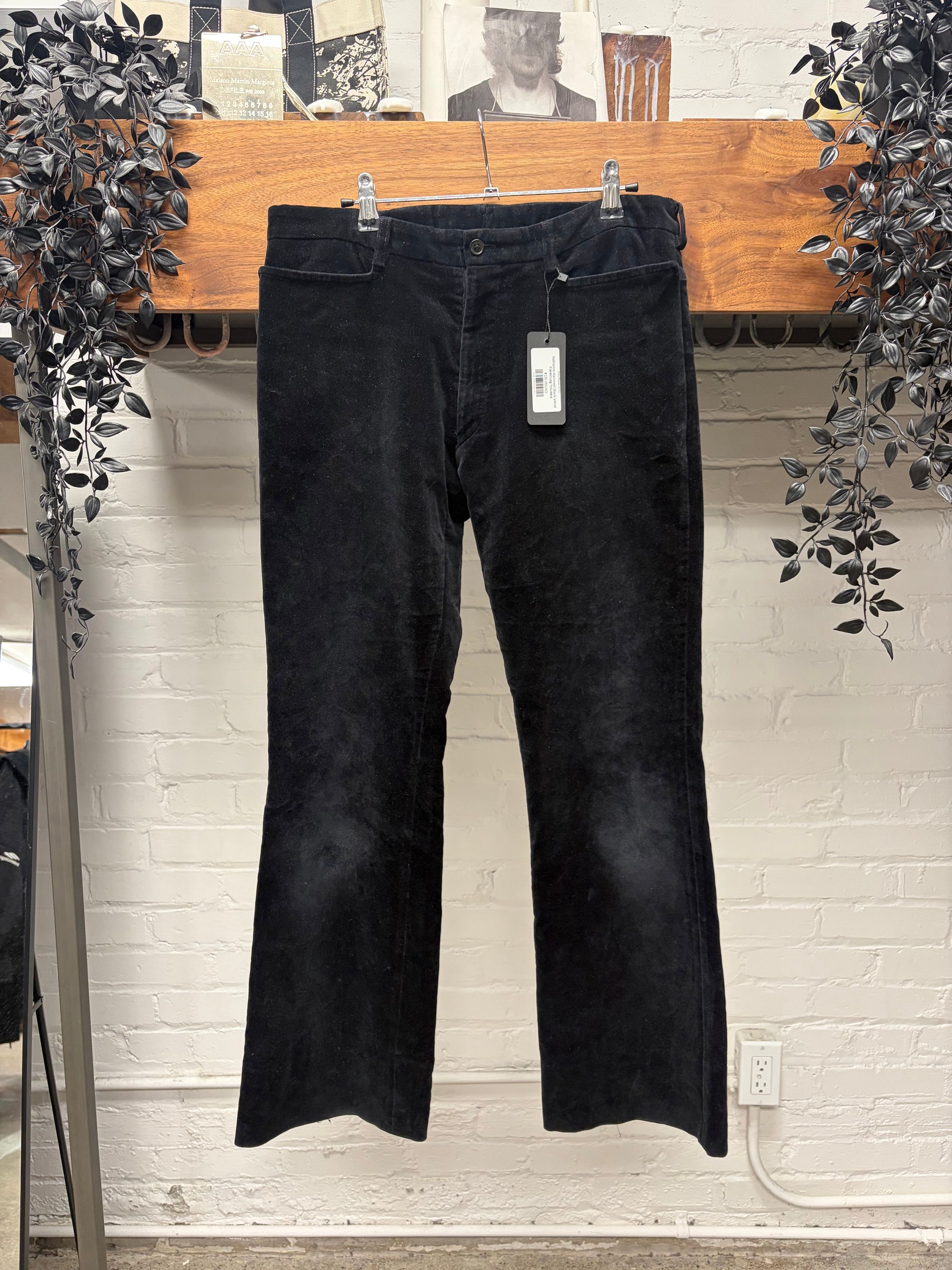 Other Katharine Hamnett Black Velvet Flared Leg Trousers Size US 32 / EU 48 - 1 Thumbnail