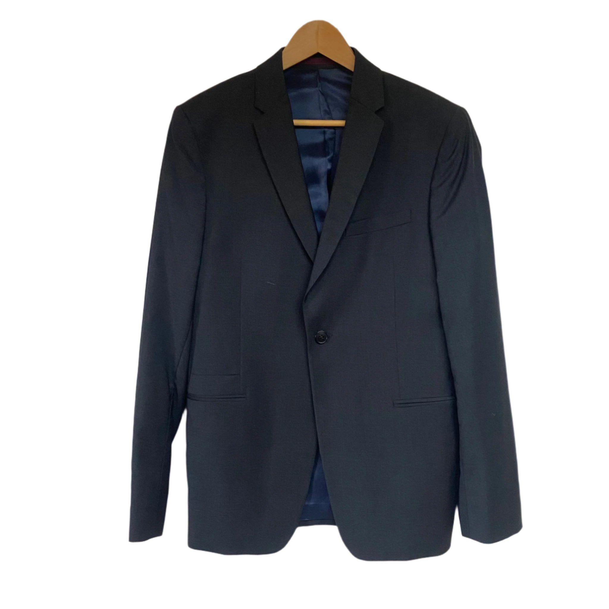 Paul Smith Black Single Button Wool Blazer Size 50R - 1 Thumbnail