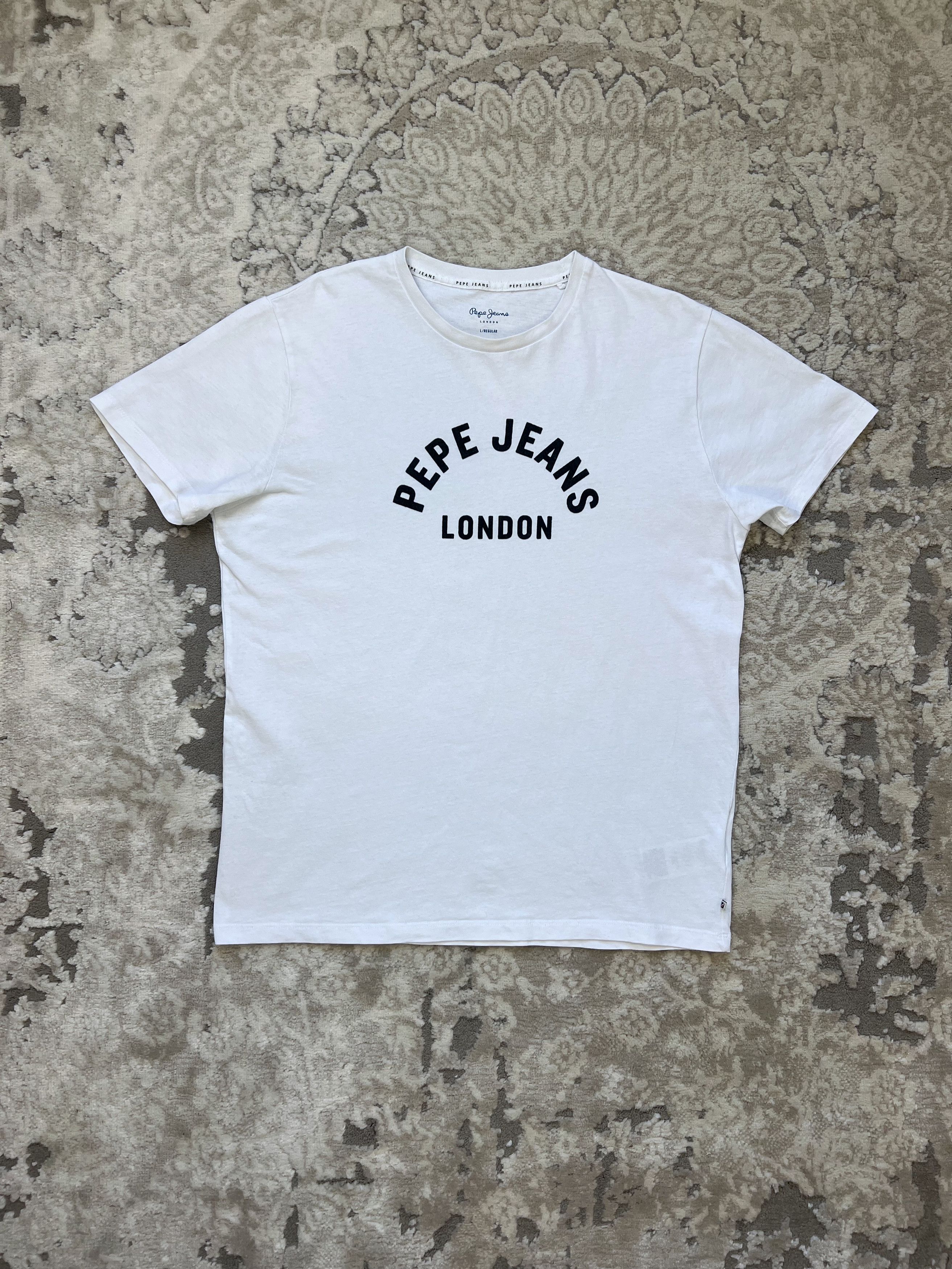 Pepe Jeans Pepe Jeans London White T-Shirt (L) Size US L / EU 52-54 / 3 - 1 Thumbnail