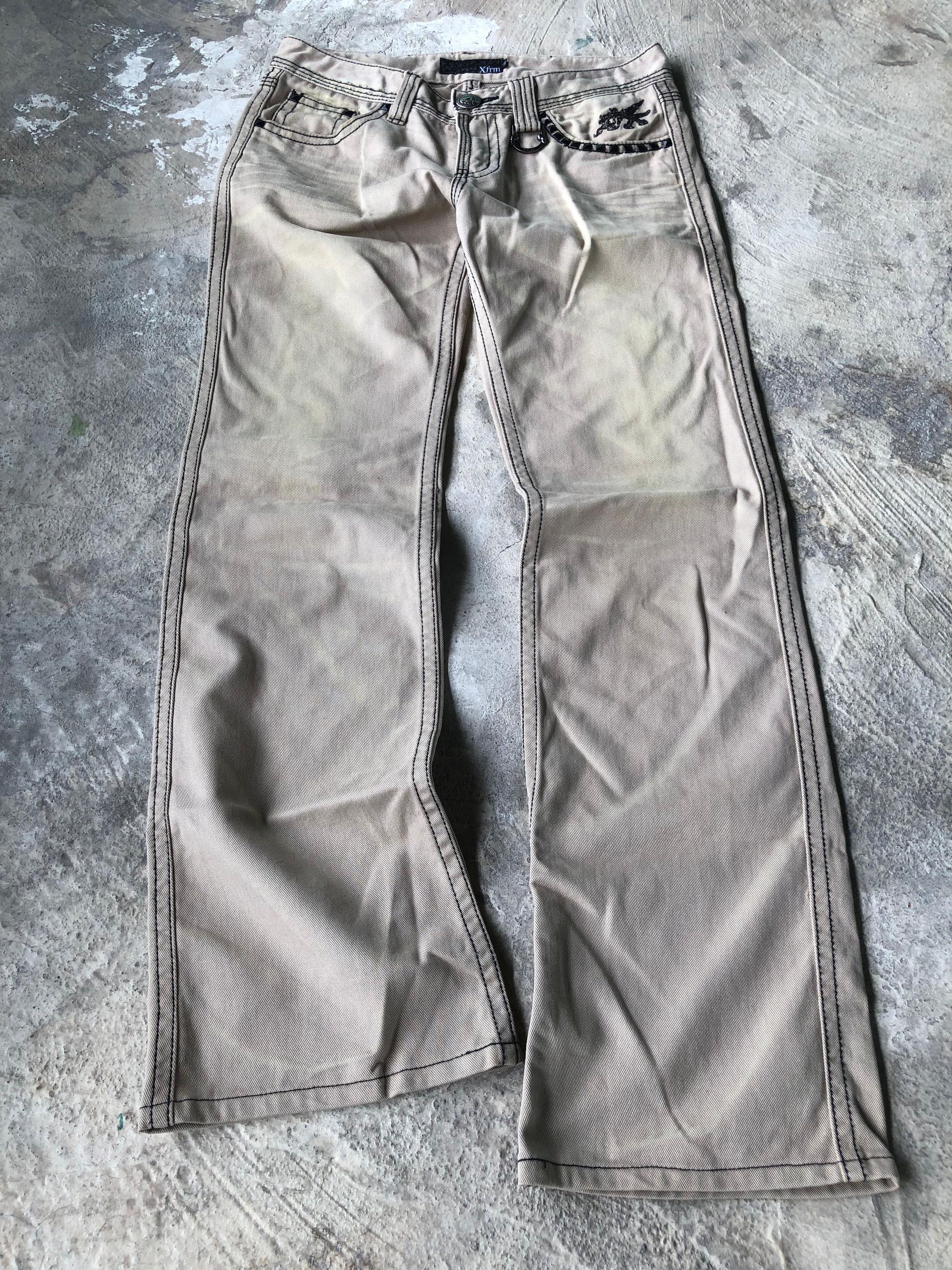 14th Addiction Xfrm Studed Floral Flared Pants Size US 30 / EU 46 - 2 Thumbnail