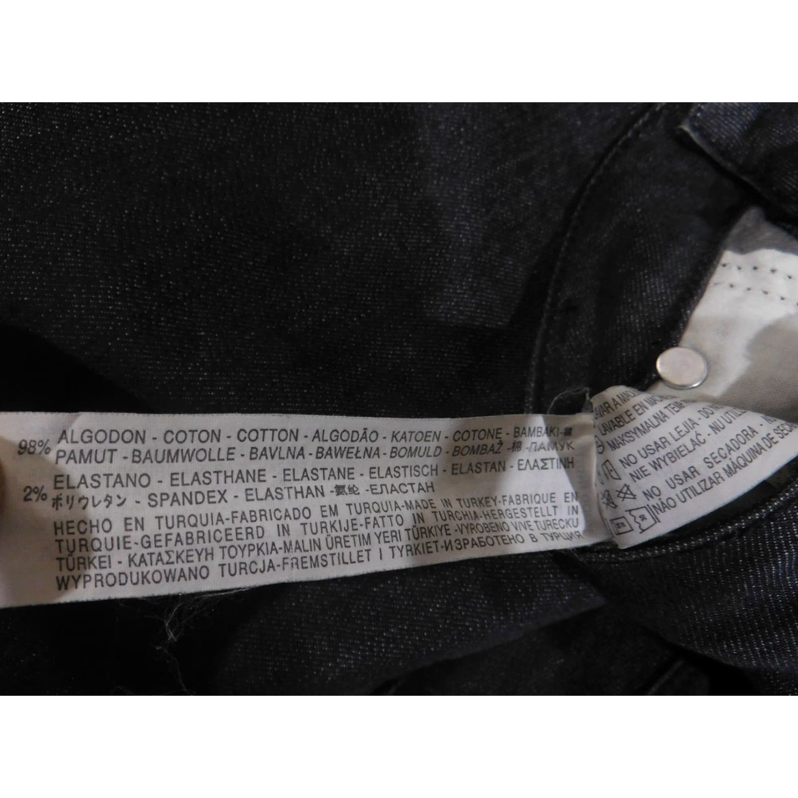 Zara ZARA Basic Jeans Womens 10 Black Straight Leg Stretch Denim Rhinestone Pocket Jeans Size 32" / US 10 / IT 46 - 5 Thumbnail