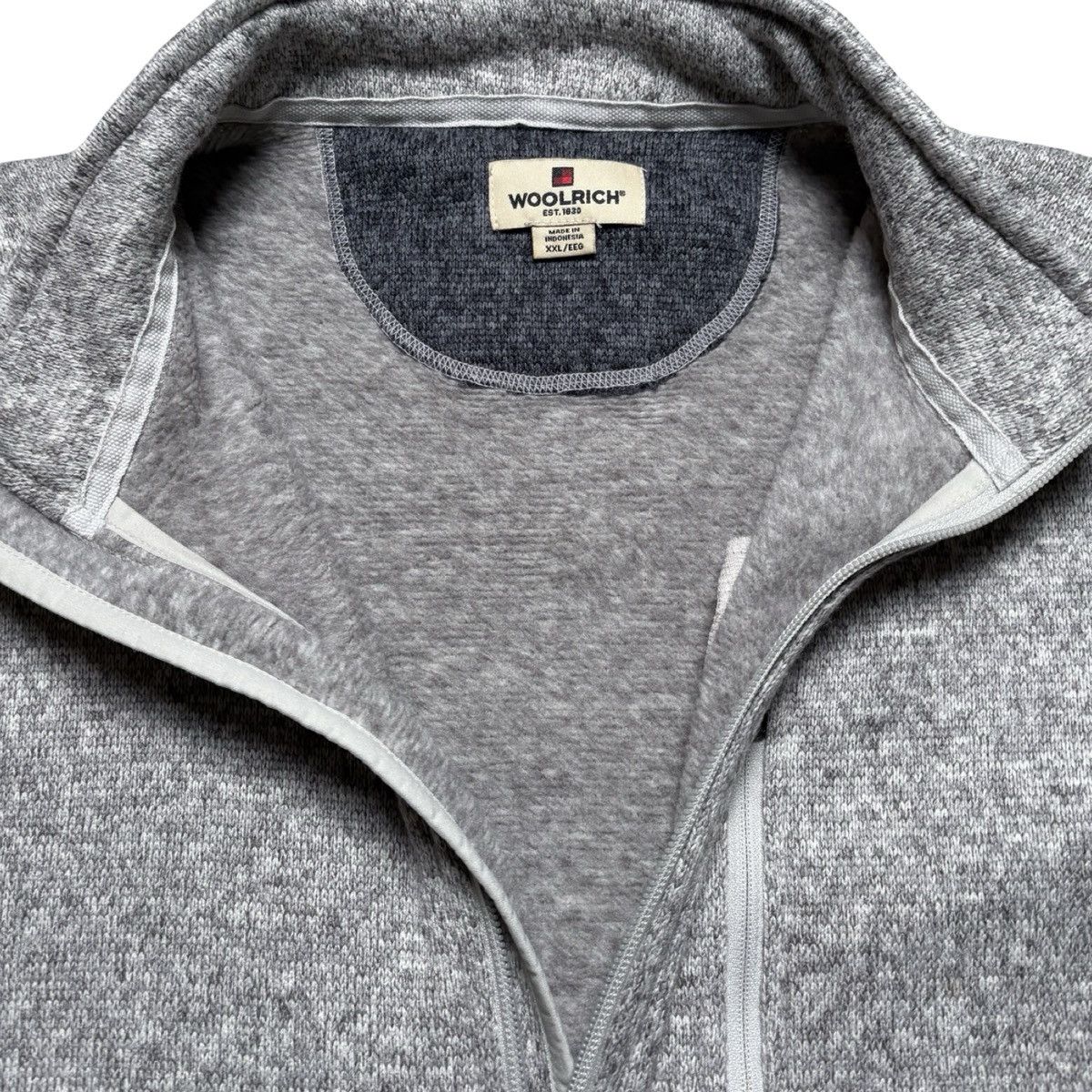 Woolrich Woolen Mills Vintage Wool Rich Quarter Zip Grey Fleece Fall Winter 2XL Size US XXL / EU 58 / 5 - 4 Thumbnail