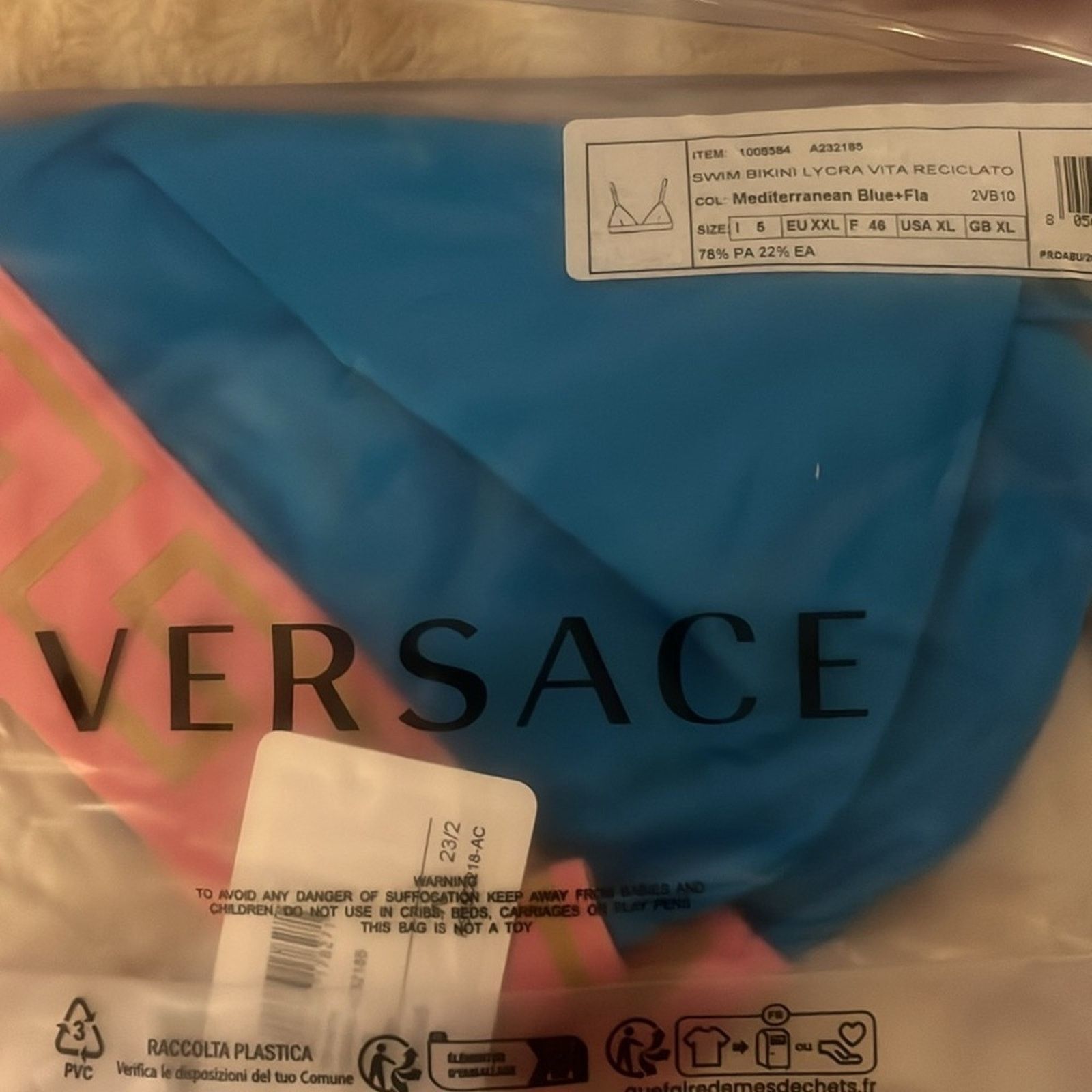 Versace NWT Versace Greco SET blue & pink bikini swim - both size 5 Size 34" / US 12 / IT 48 - 8 Thumbnail