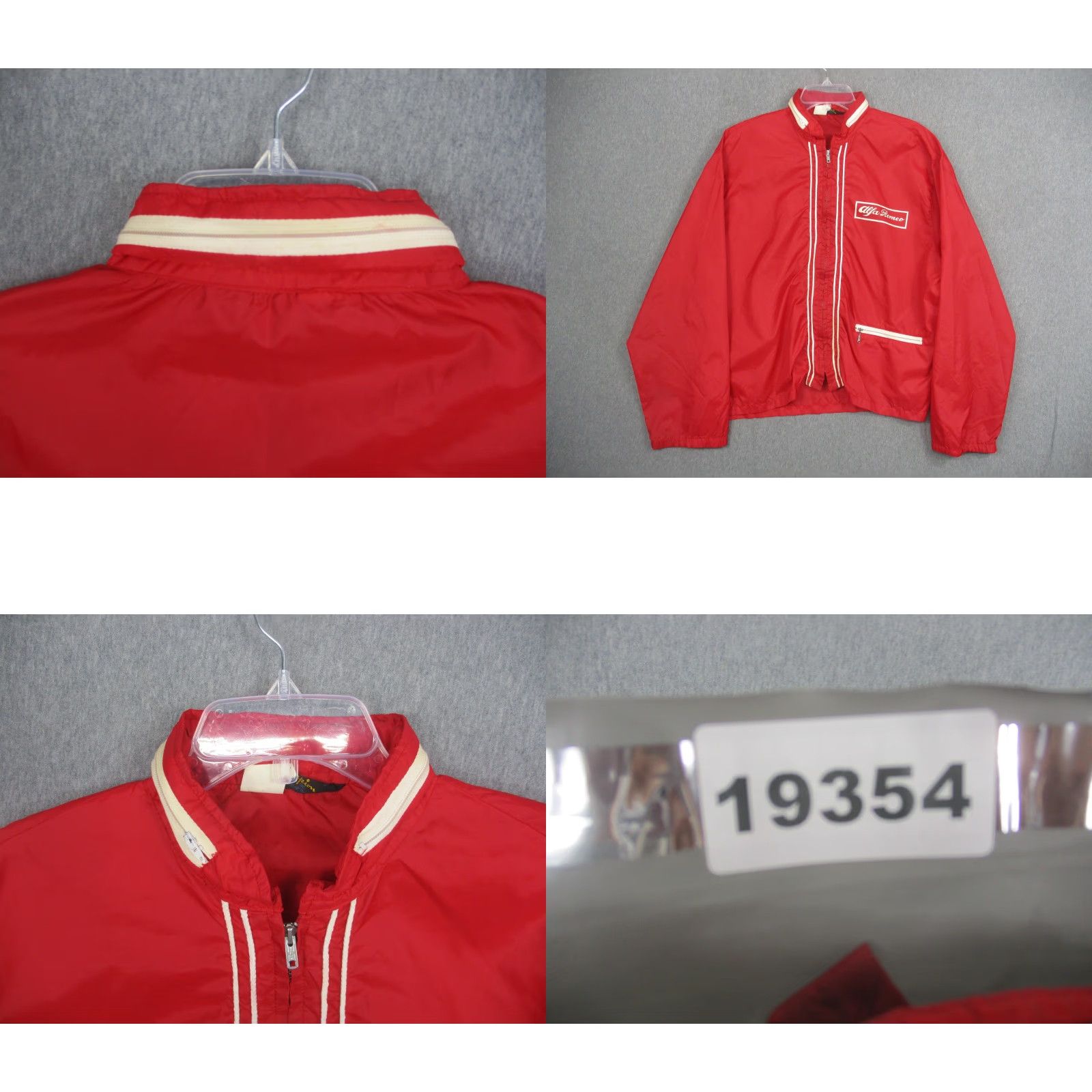 Champion VINTAGE Alfa Romeo Jacket Mens XL Red Hooded Windbreaker Nylon 60s Size US XL / EU 56 / 4 - 9 Thumbnail