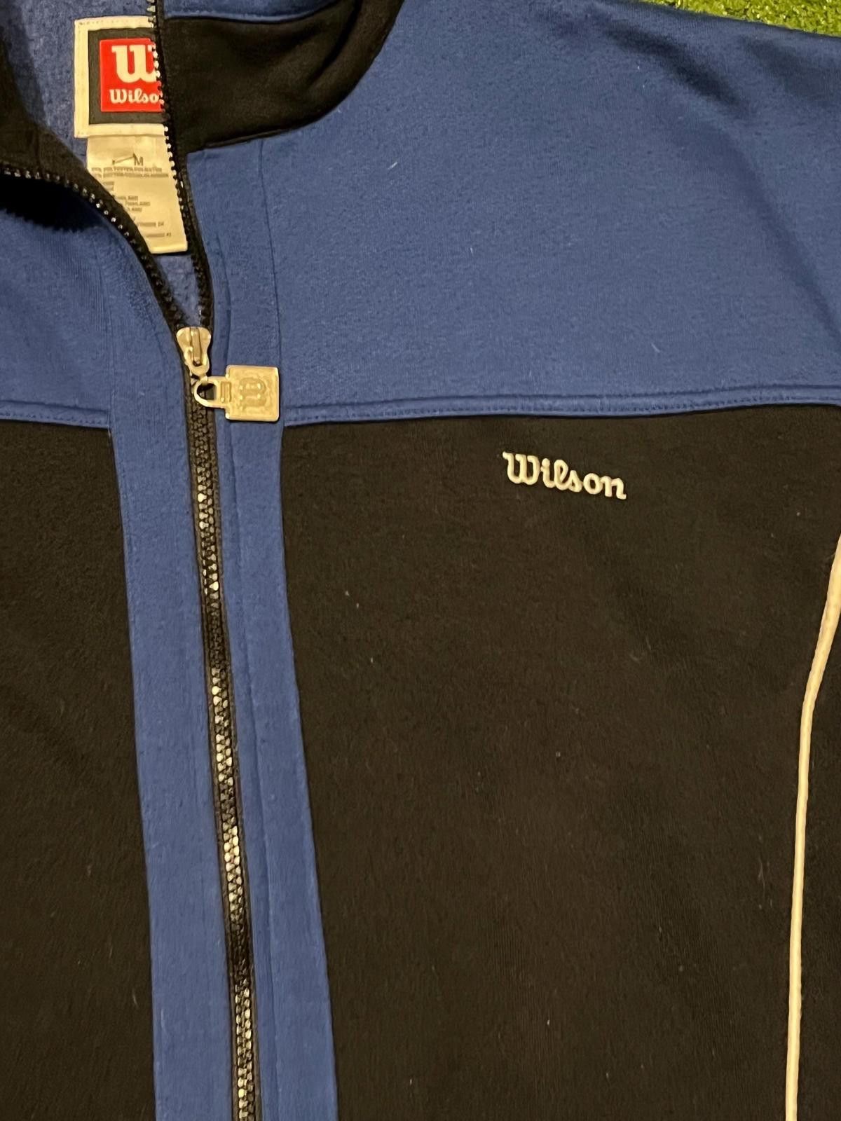 Wilson Wilson Men's Track Jacket Blue and Black Medium Size S / US 4 / IT 40 - 4 Thumbnail