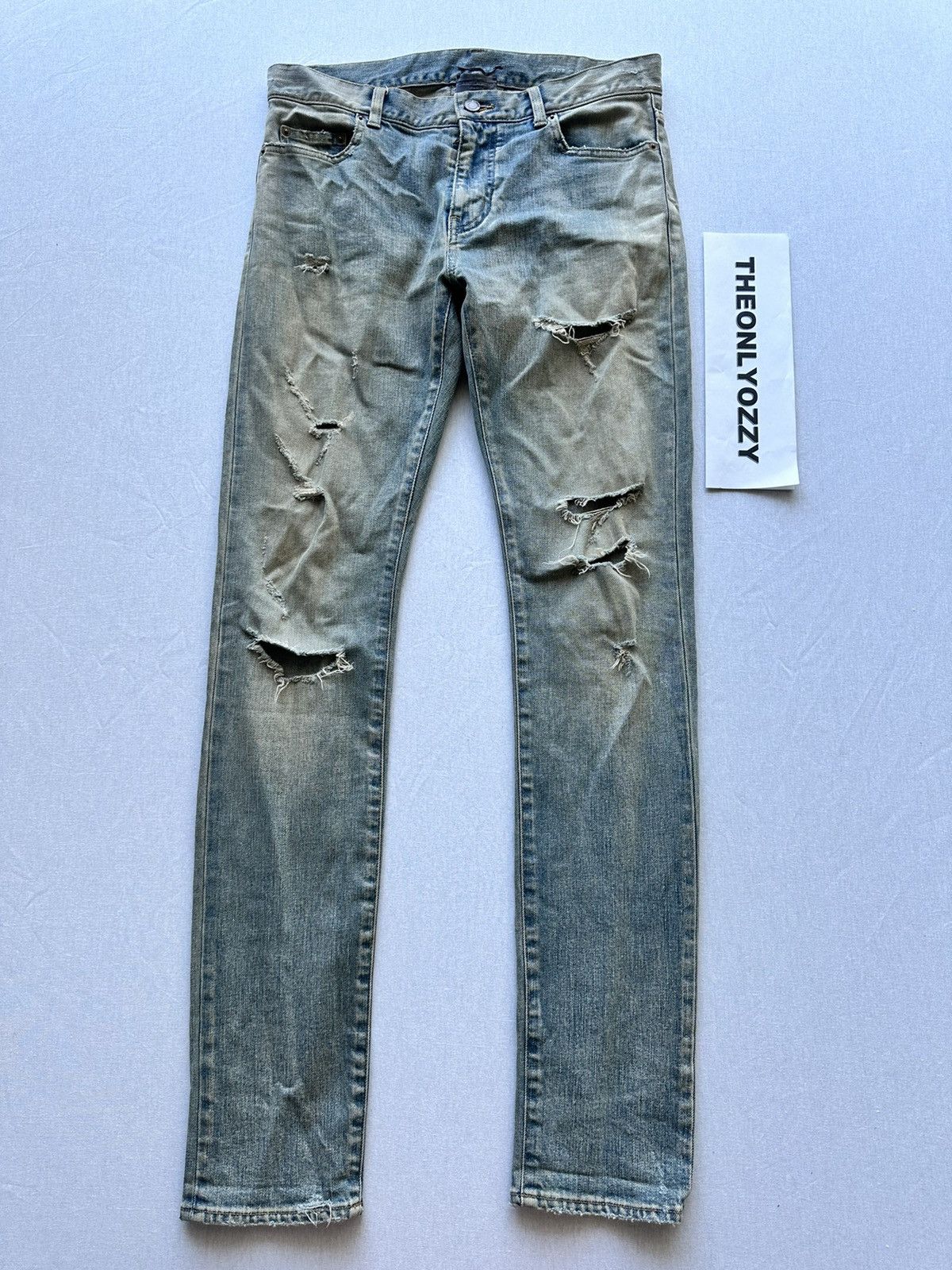 image of Saint Laurent Paris Jeans Blue Denim D02 Skinny Jeans Size 31, Men's