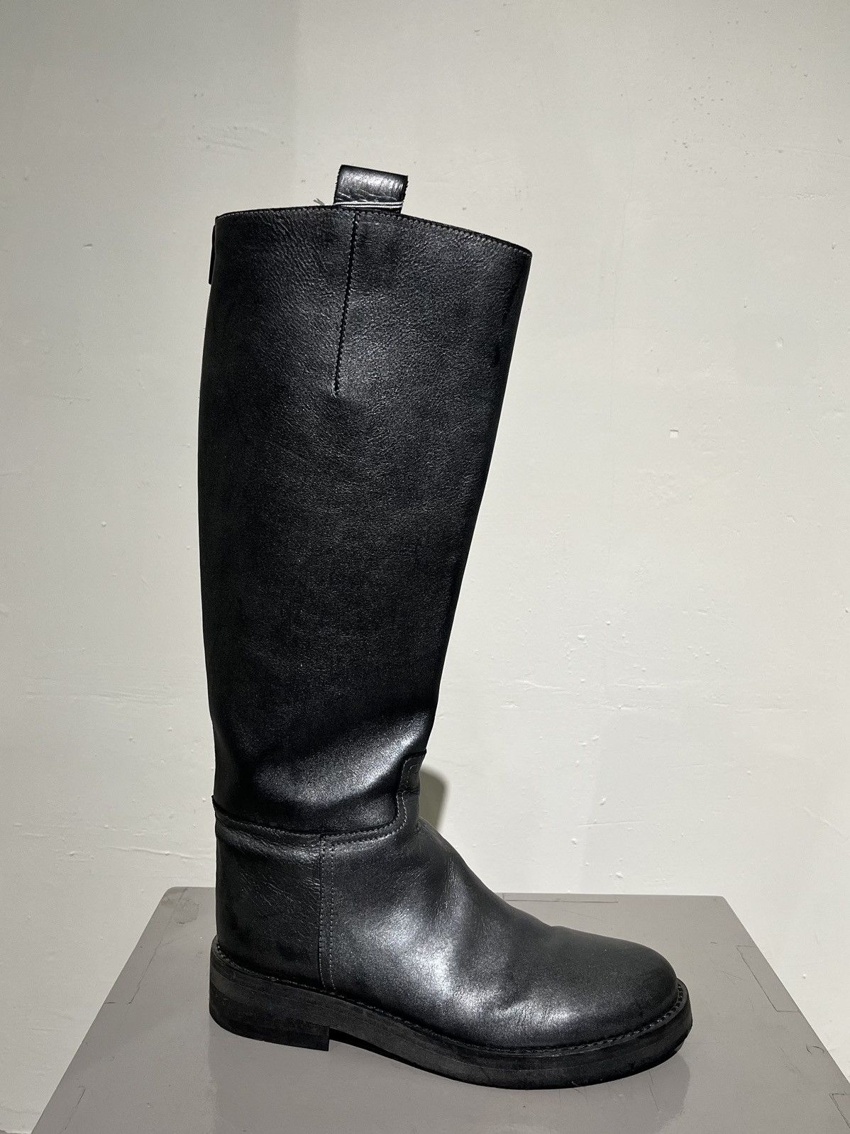 Ann Demeulemeester Fall 2006 Metallic Riding Boots Size US 7.5 / IT 37.5 - 3 Thumbnail