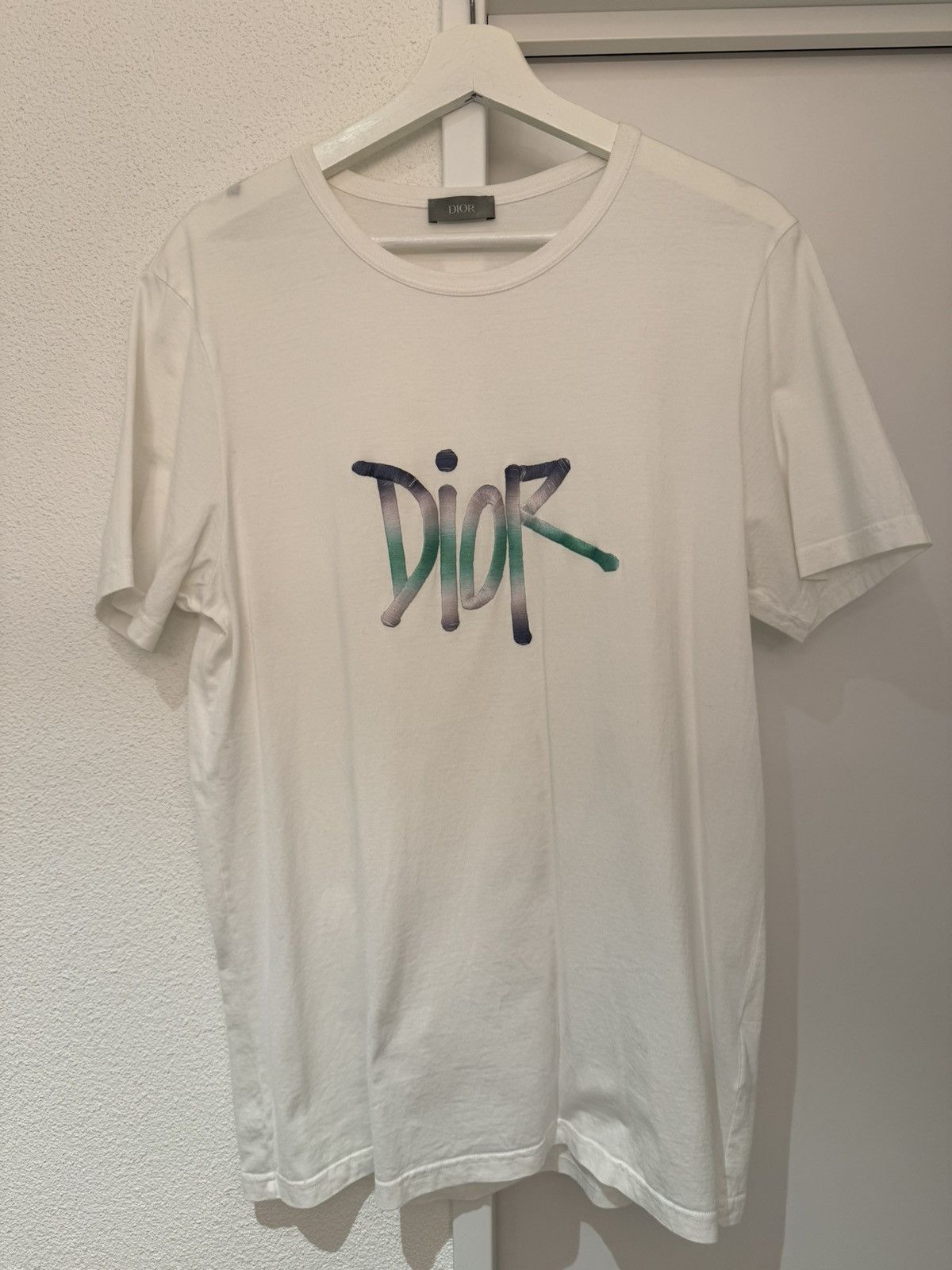 image of Dior x Stussy T-Shirt in White, Men's (Size XL)