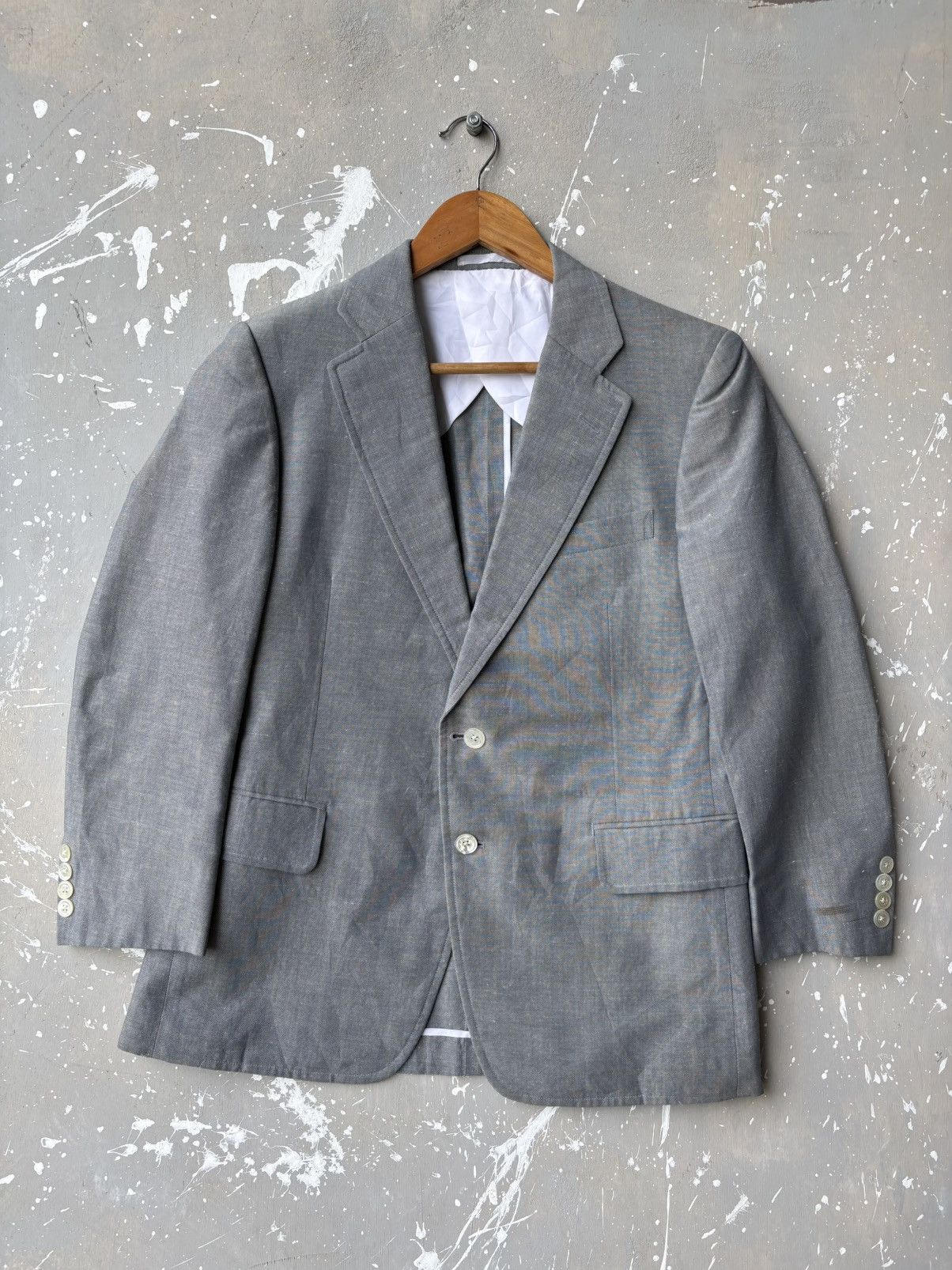 Burberry Vintage Burberrys Grey Blazer Jacket Coat Size US S / EU 44-46 / 1 - 2 Thumbnail