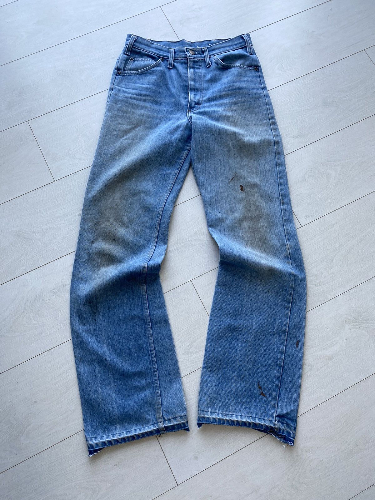 image of True Vintage 1960S-1970S Faded Flare Denim in Blue, Men's (Size 30)