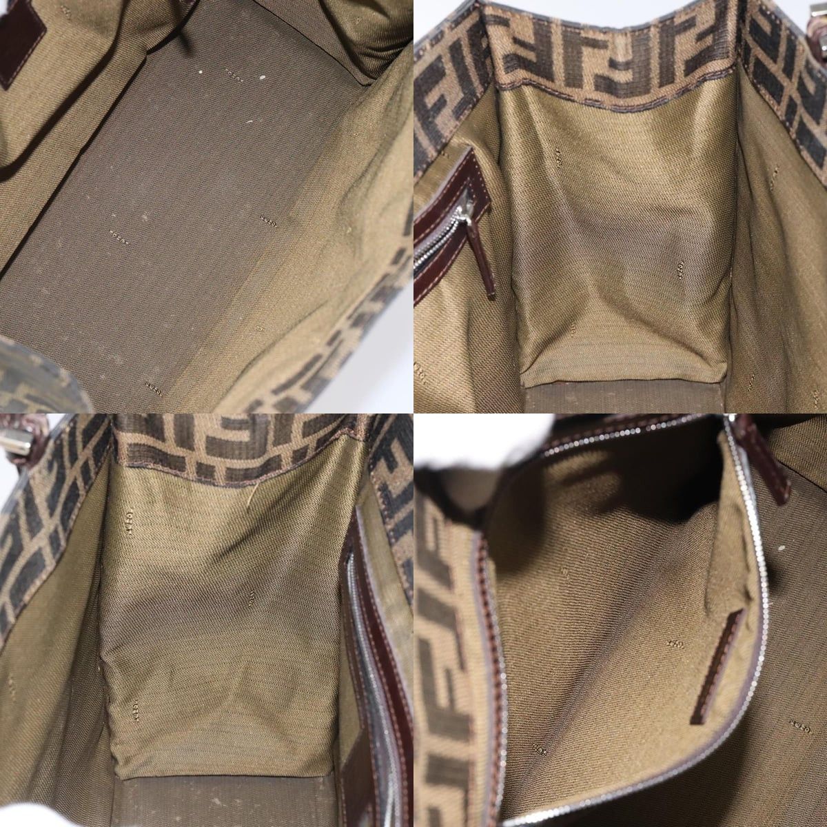 Fendi FENDI Zucca Canvas Mamma Baguette Tote Bag Black Brown Size ONE SIZE - 12 Thumbnail